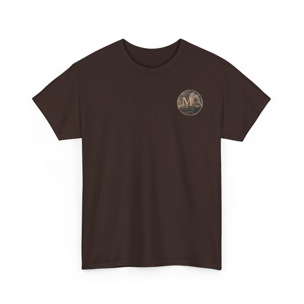 Monogram M Chest Logo Tee — Minimalist Vintage Initial T-Shirt