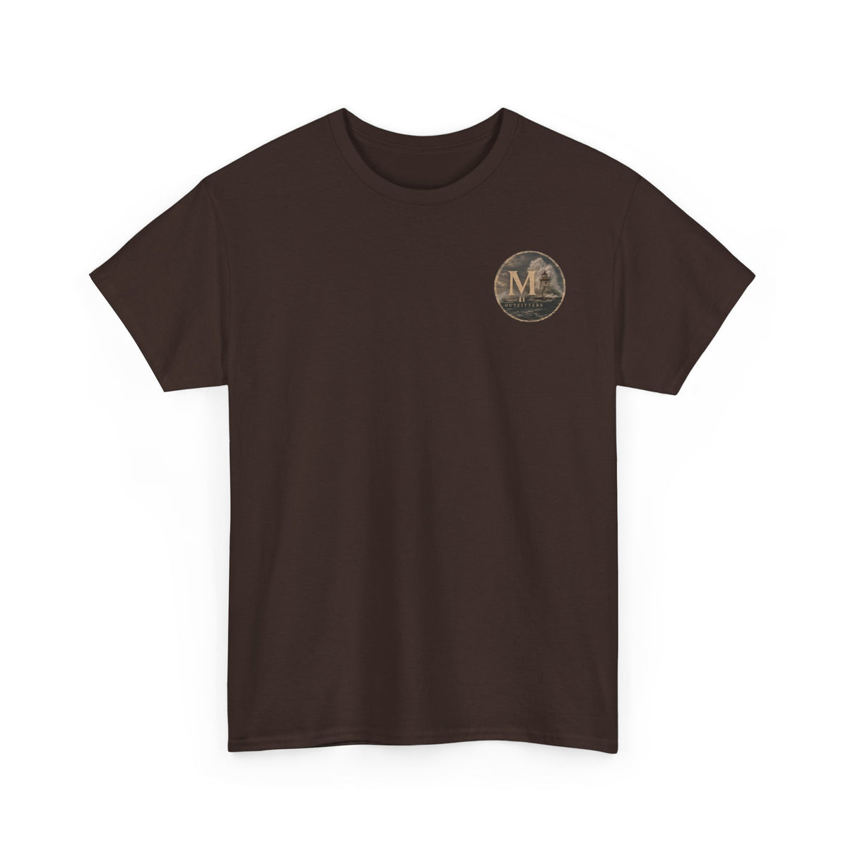 Monogram M Chest Logo Tee — Minimalist Vintage Initial T-Shirt