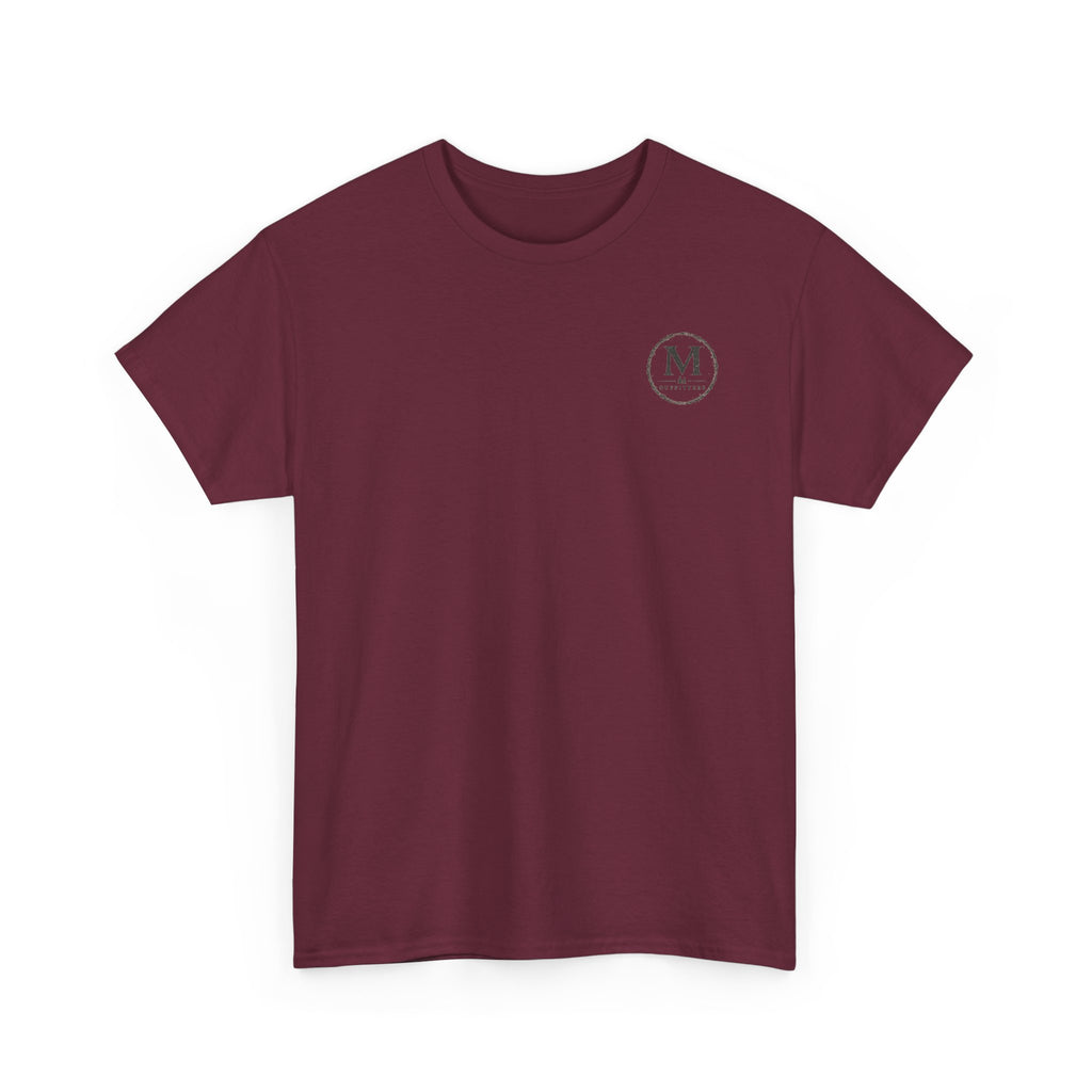 Minimalist Monogram Tee — Small Chest "M" Logo Cotton T‑Shirt