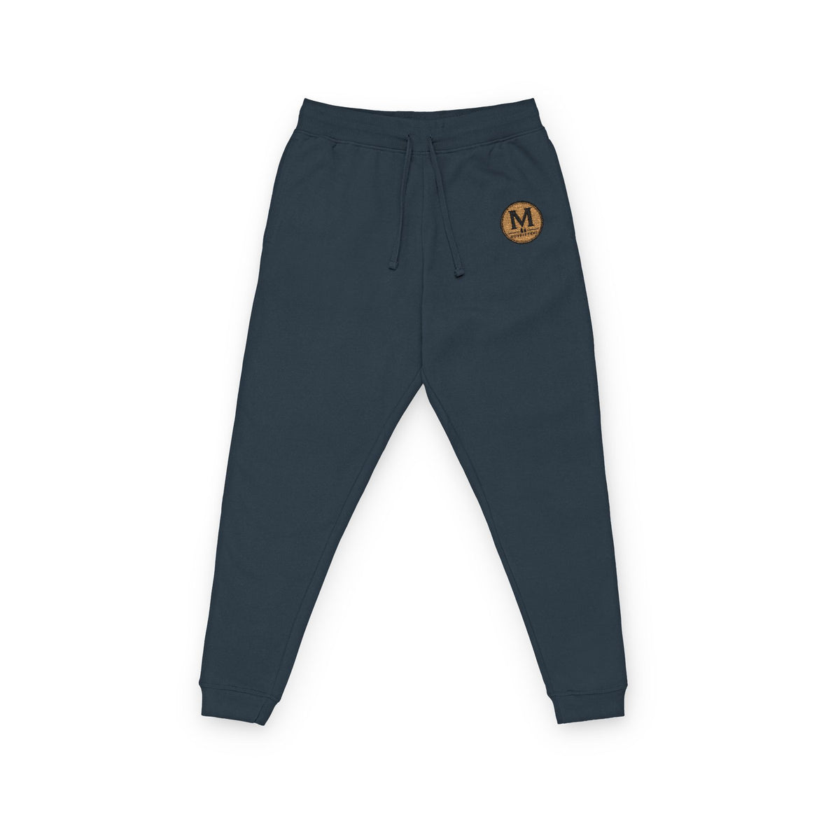 Embroidered Vintage Earth Circle Joggers