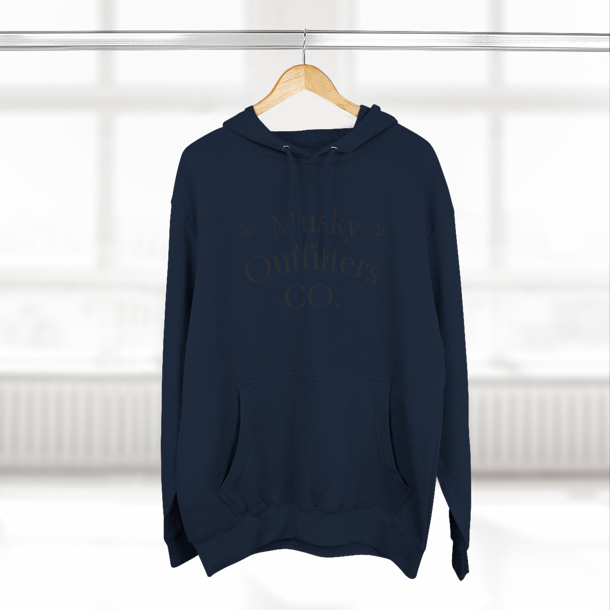 Vintage Lakeside Hoodie — Rustic Cabin Nature Graphic