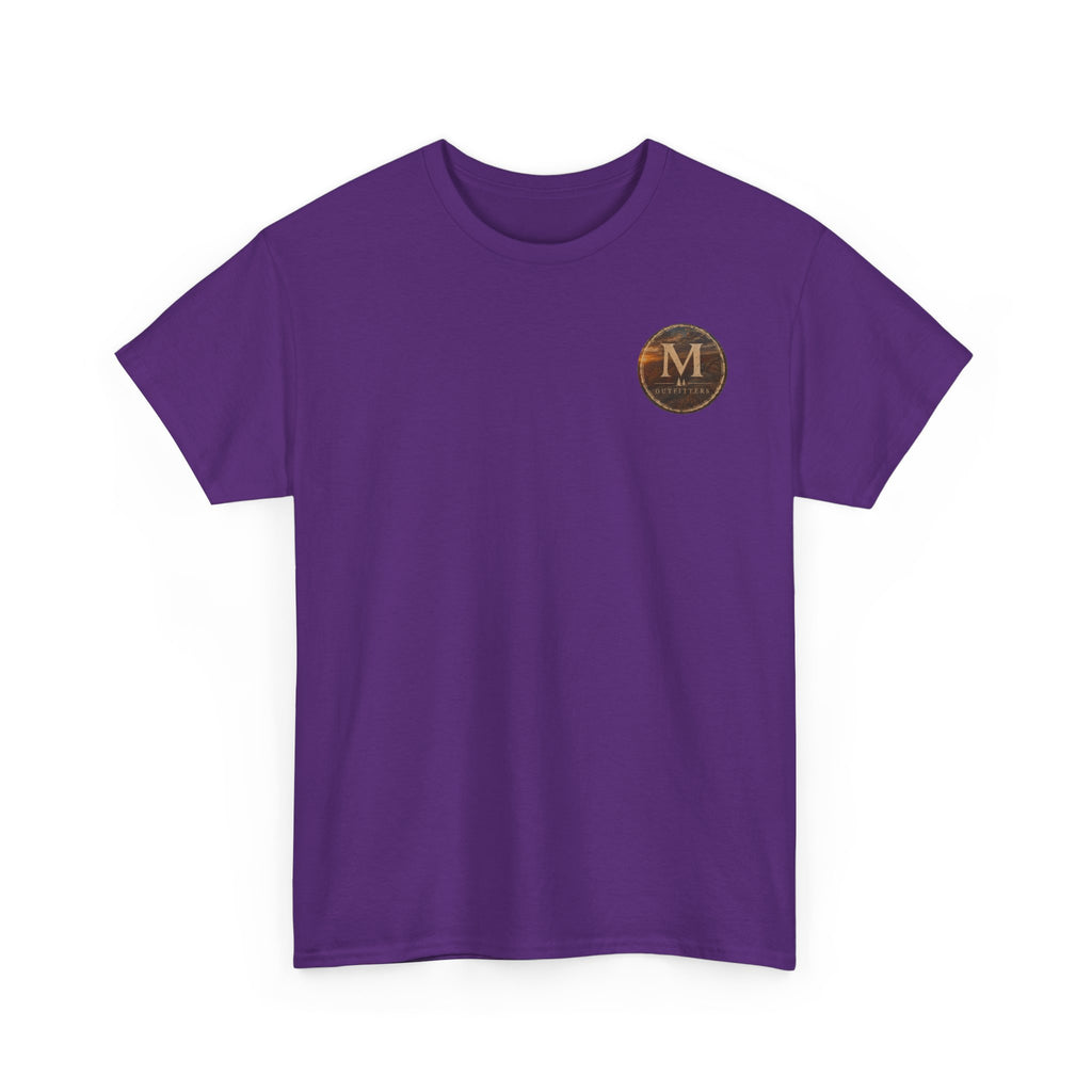 Minimal Monogram 'M' Chest Logo Tee – Classic White Cotton Shirt