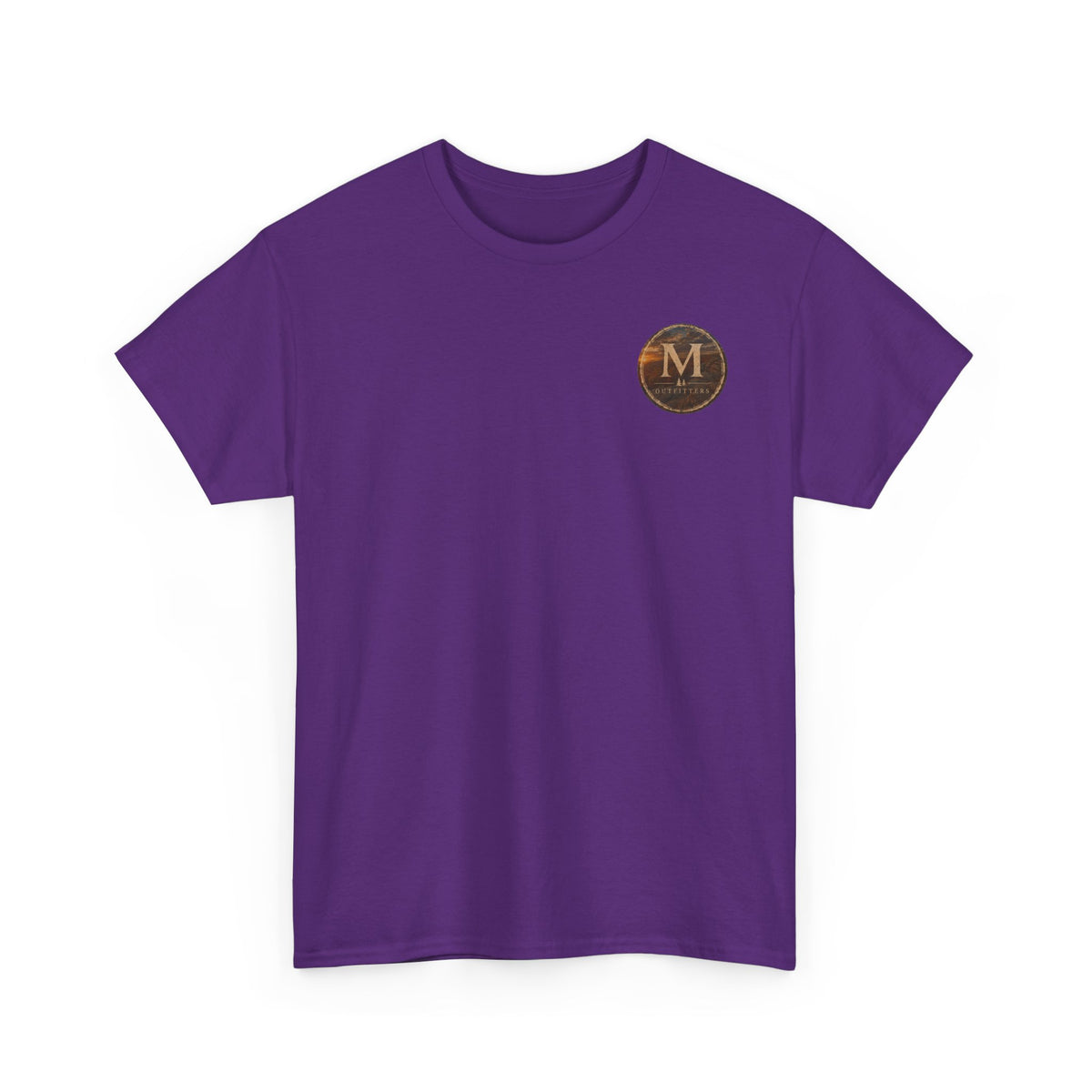 Minimal Monogram 'M' Chest Logo Tee – Classic White Cotton Shirt