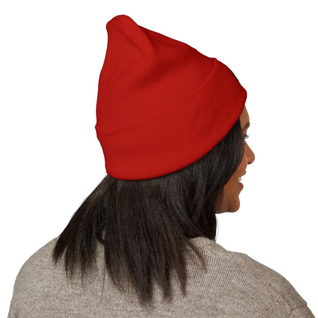 Embroidered Monogram Cuffed Beanie – Classic Knit Winter Hat