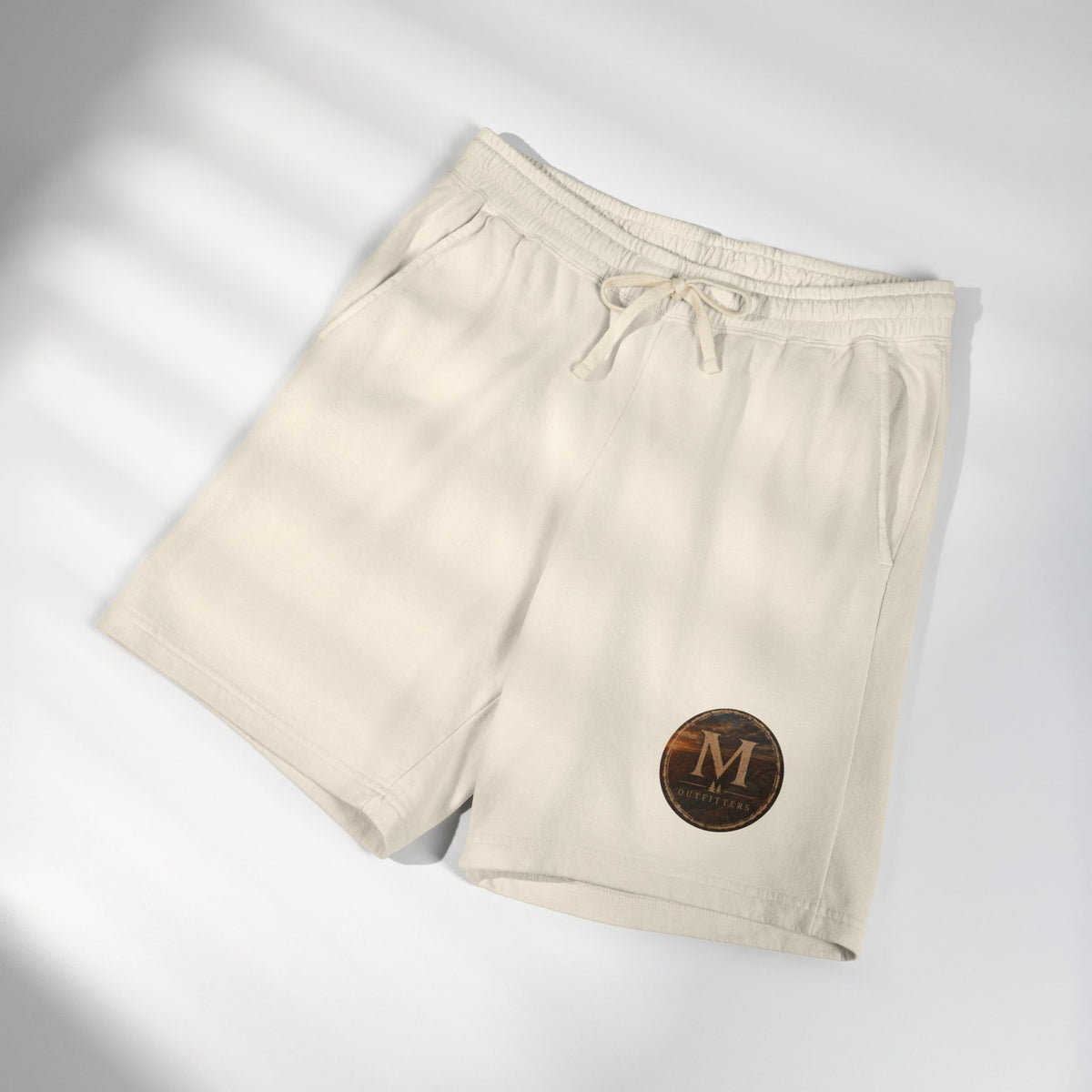 Lightweight Fleece Sweat Shorts with Retro Monogram Patch