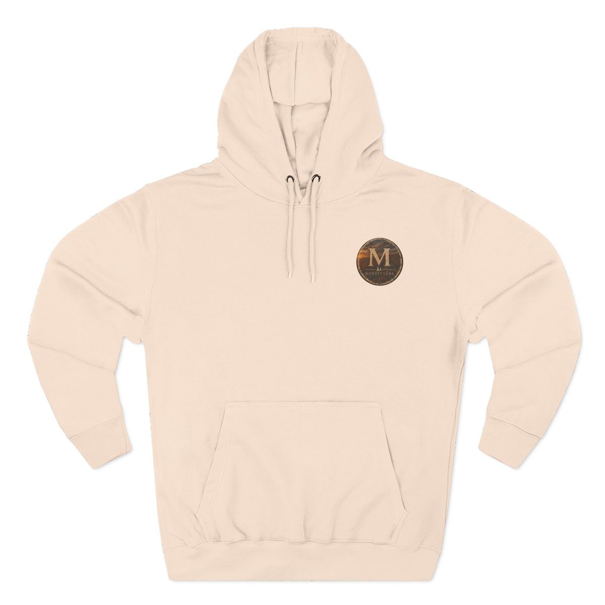 Monogram M Circle Hoodie — Minimalist Initials Fleece Pullover