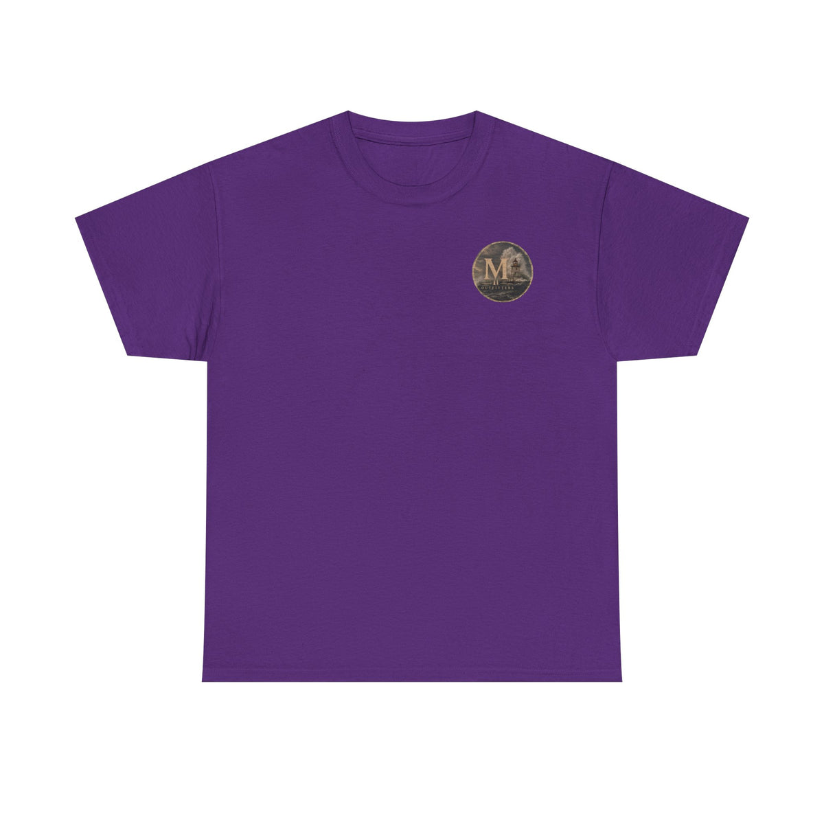 Monogram M Chest Logo Tee — Minimalist Vintage Initial T-Shirt