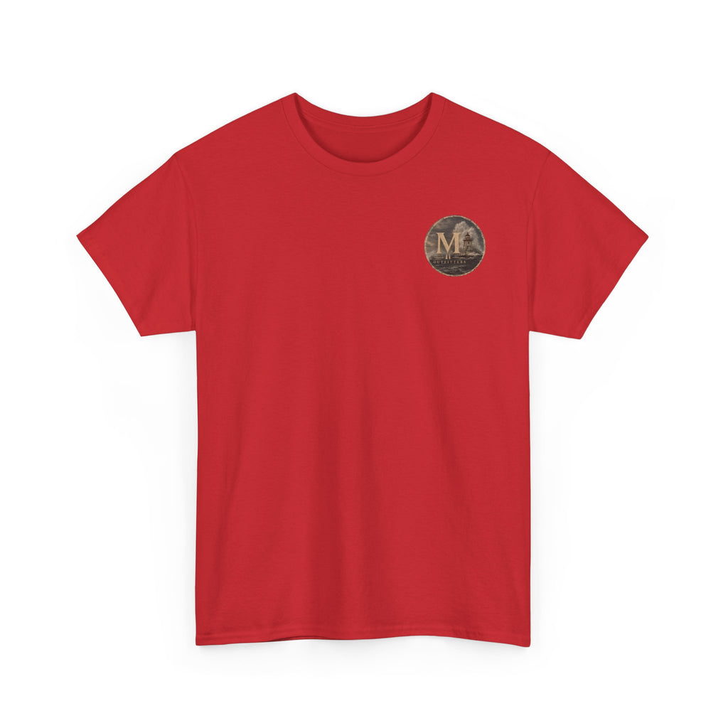 Monogram M Chest Logo Tee — Minimalist Vintage Initial T-Shirt