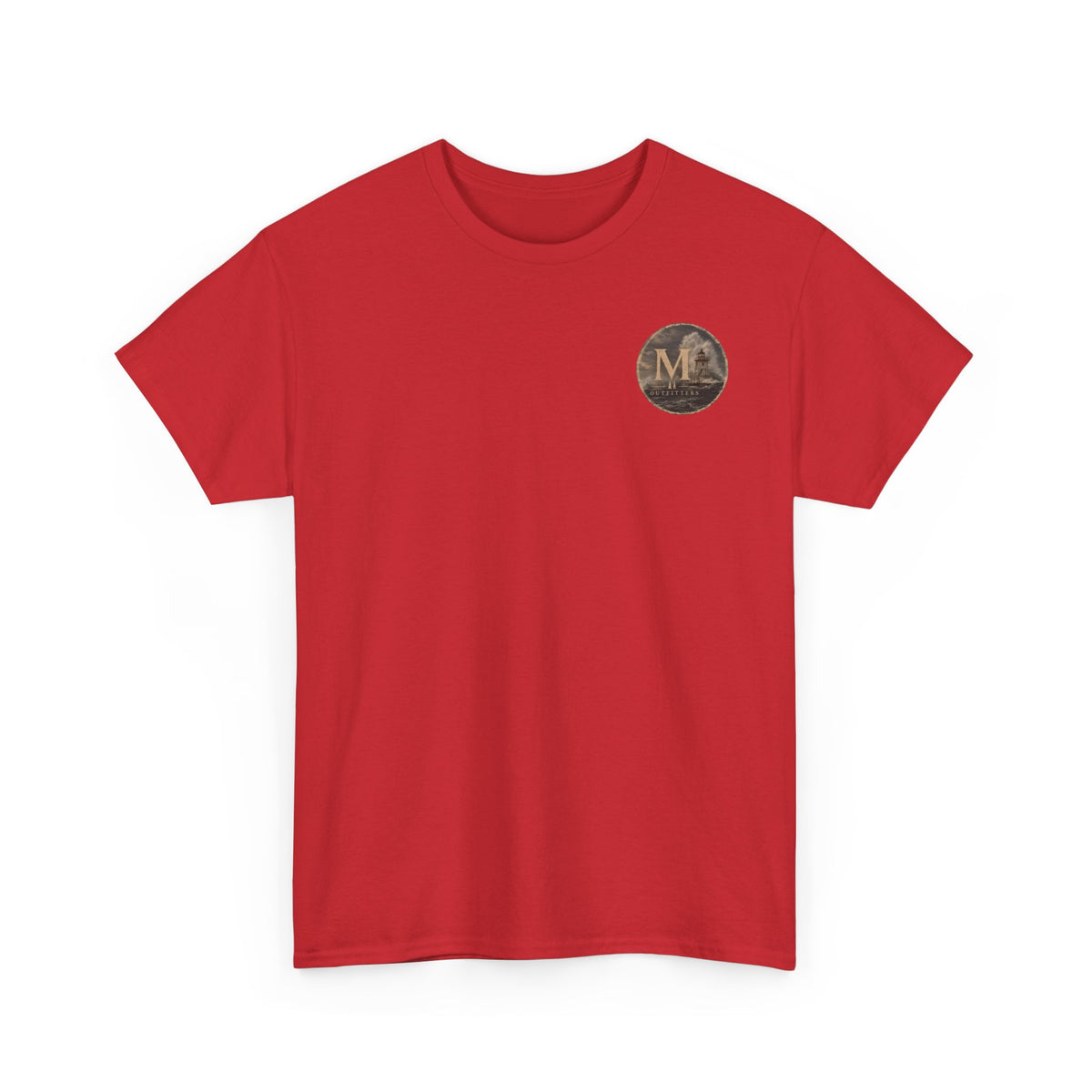 Monogram M Chest Logo Tee — Minimalist Vintage Initial T-Shirt