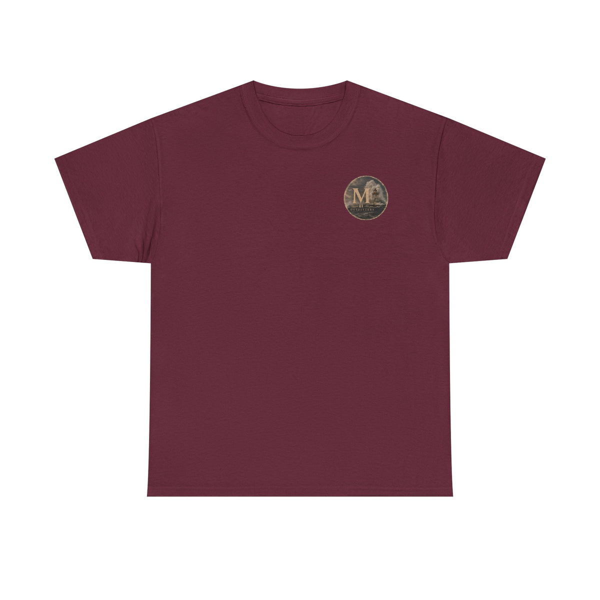 Monogram M Chest Logo Tee — Minimalist Vintage Initial T-Shirt