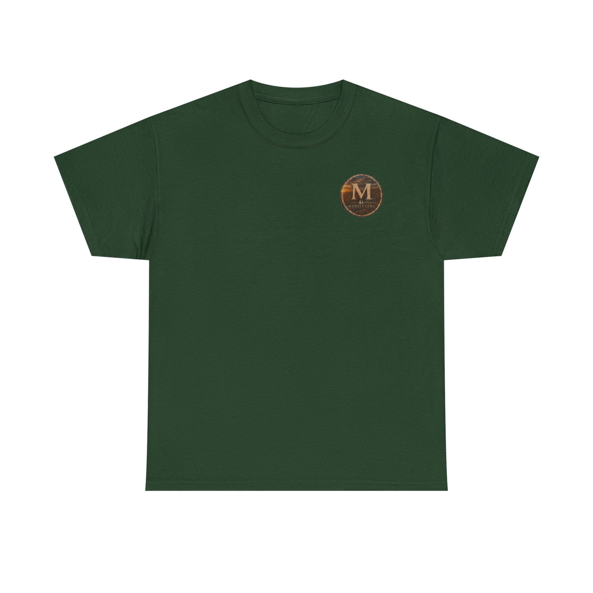 Minimal Monogram 'M' Chest Logo Tee – Classic White Cotton Shirt