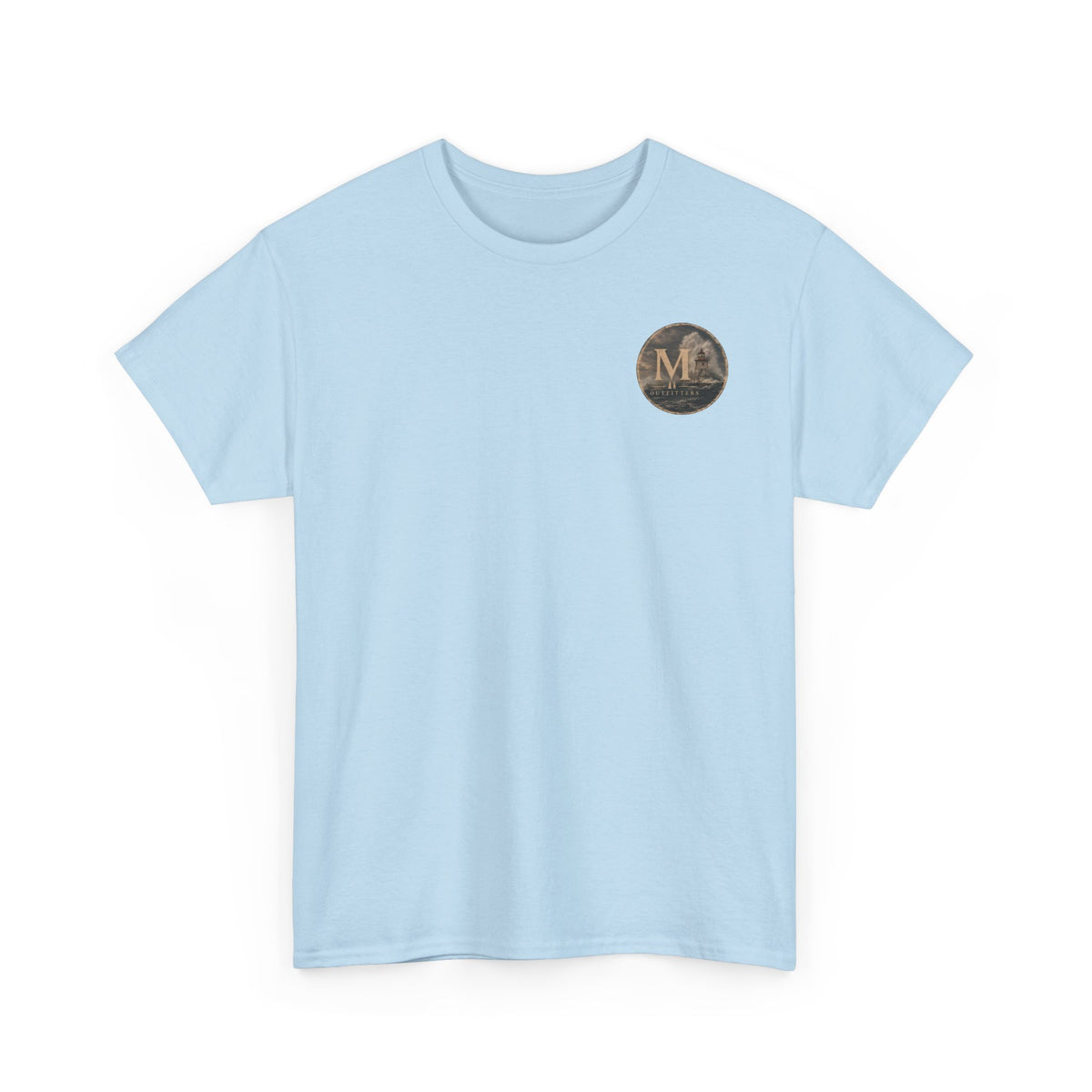 Monogram M Chest Logo Tee — Minimalist Vintage Initial T-Shirt