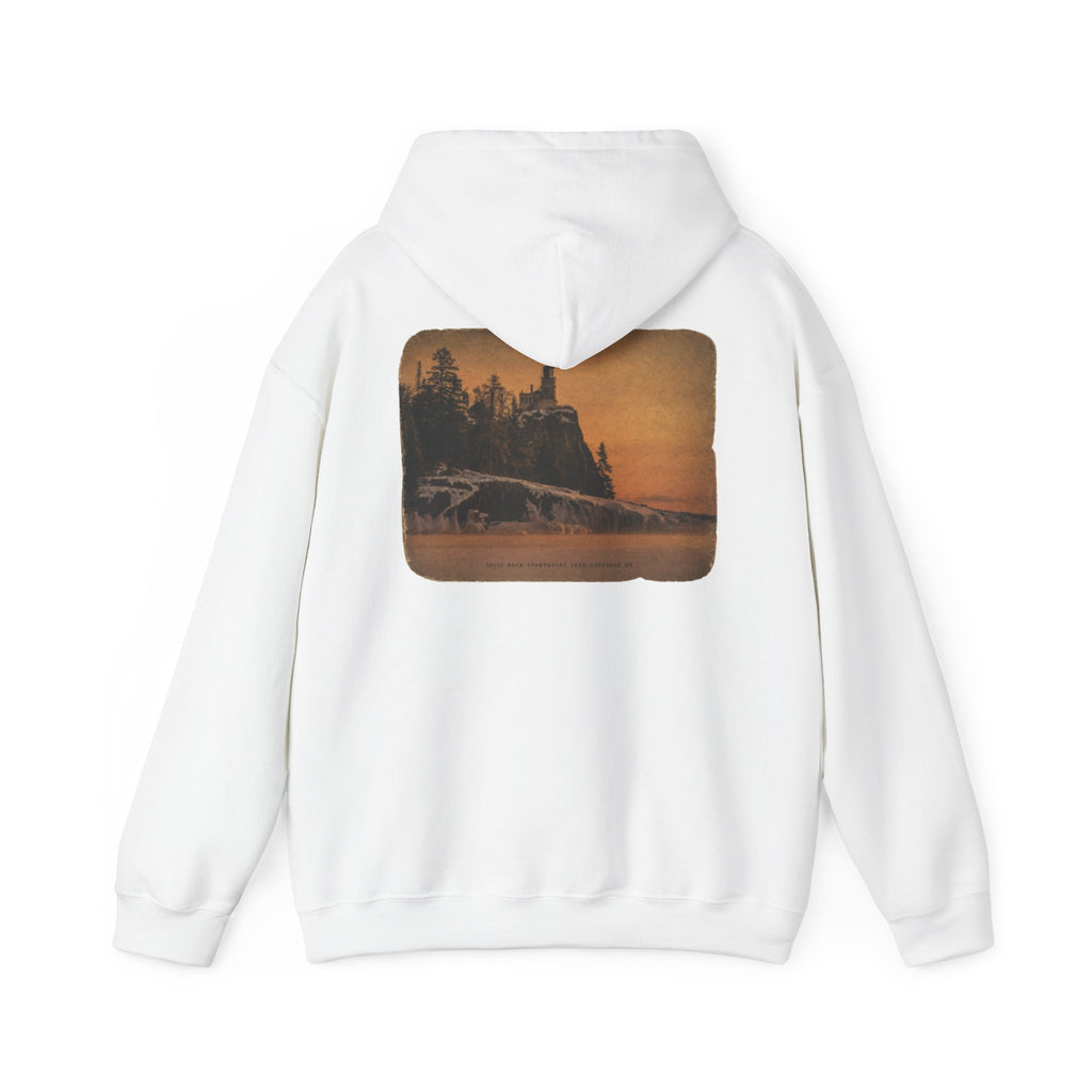 Musky Outfitters Co. Hooded Sweatshirt – Vintage Coastal Cliffs Graphic Hoodie