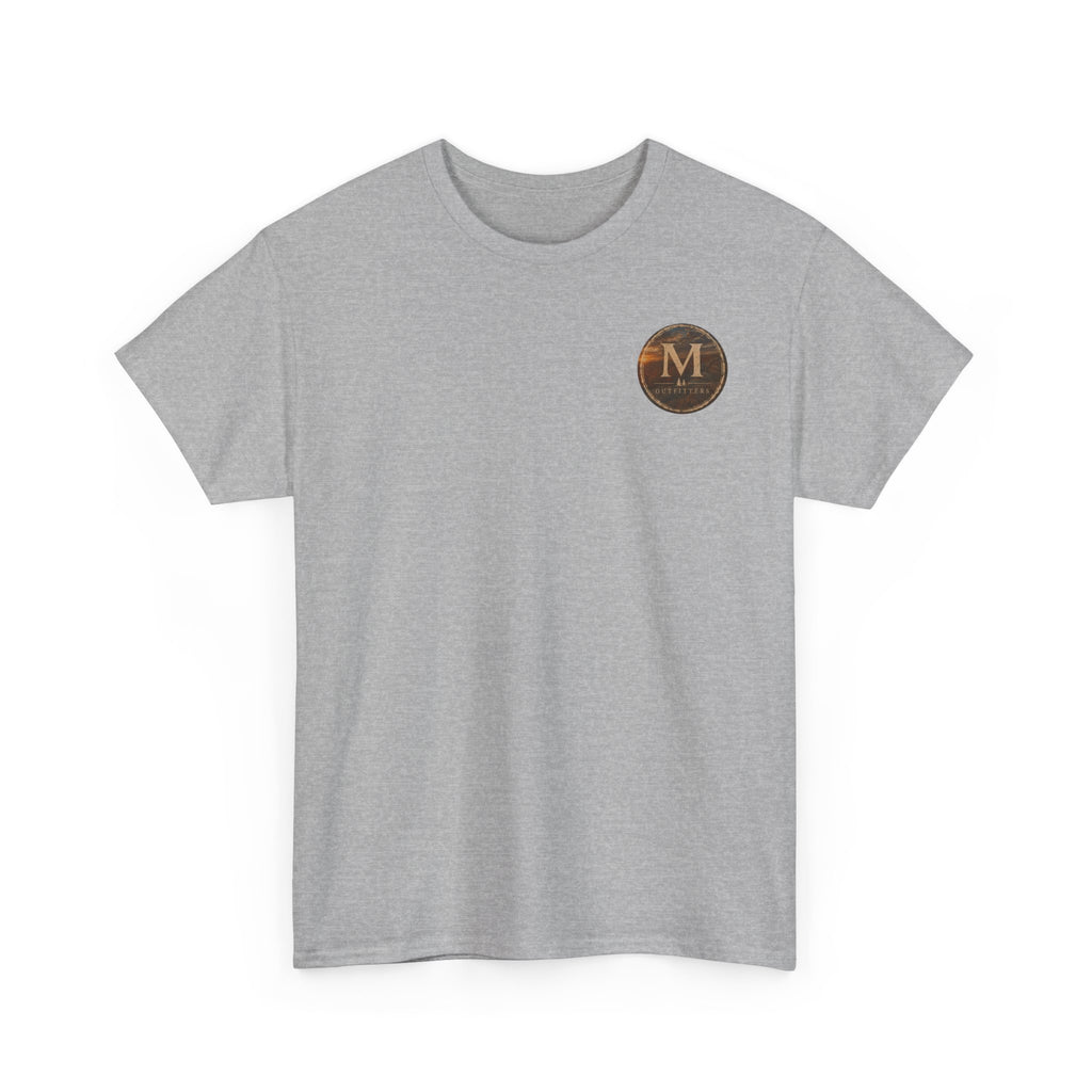 Minimal Monogram 'M' Chest Logo Tee – Classic White Cotton Shirt