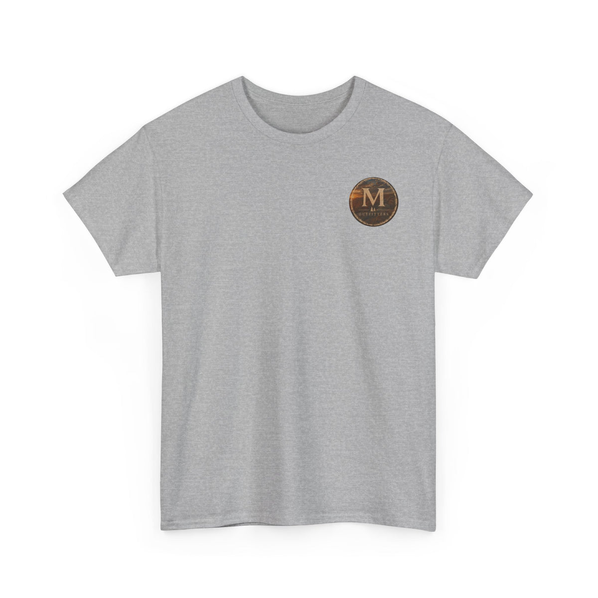 Minimal Monogram 'M' Chest Logo Tee – Classic White Cotton Shirt