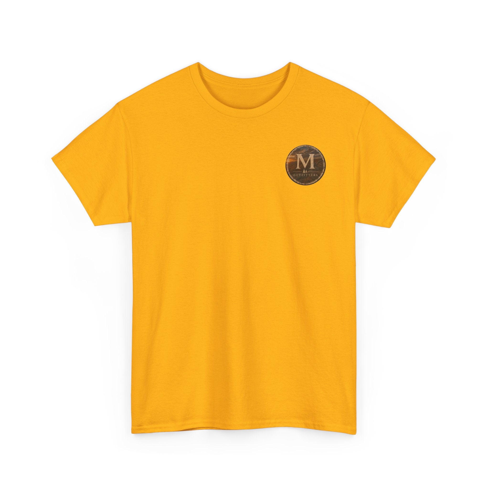 Minimal Monogram 'M' Chest Logo Tee – Classic White Cotton Shirt