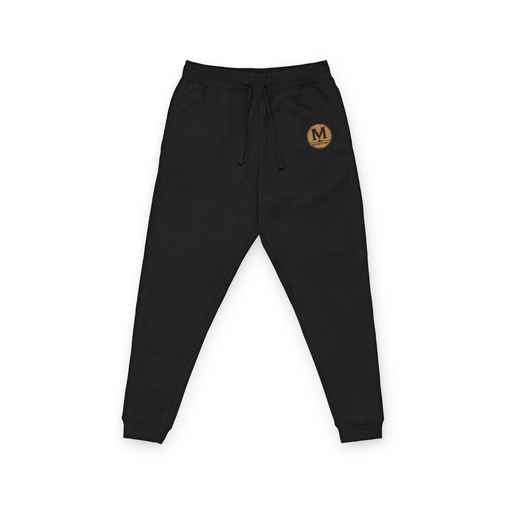 Embroidered Vintage Earth Circle Joggers