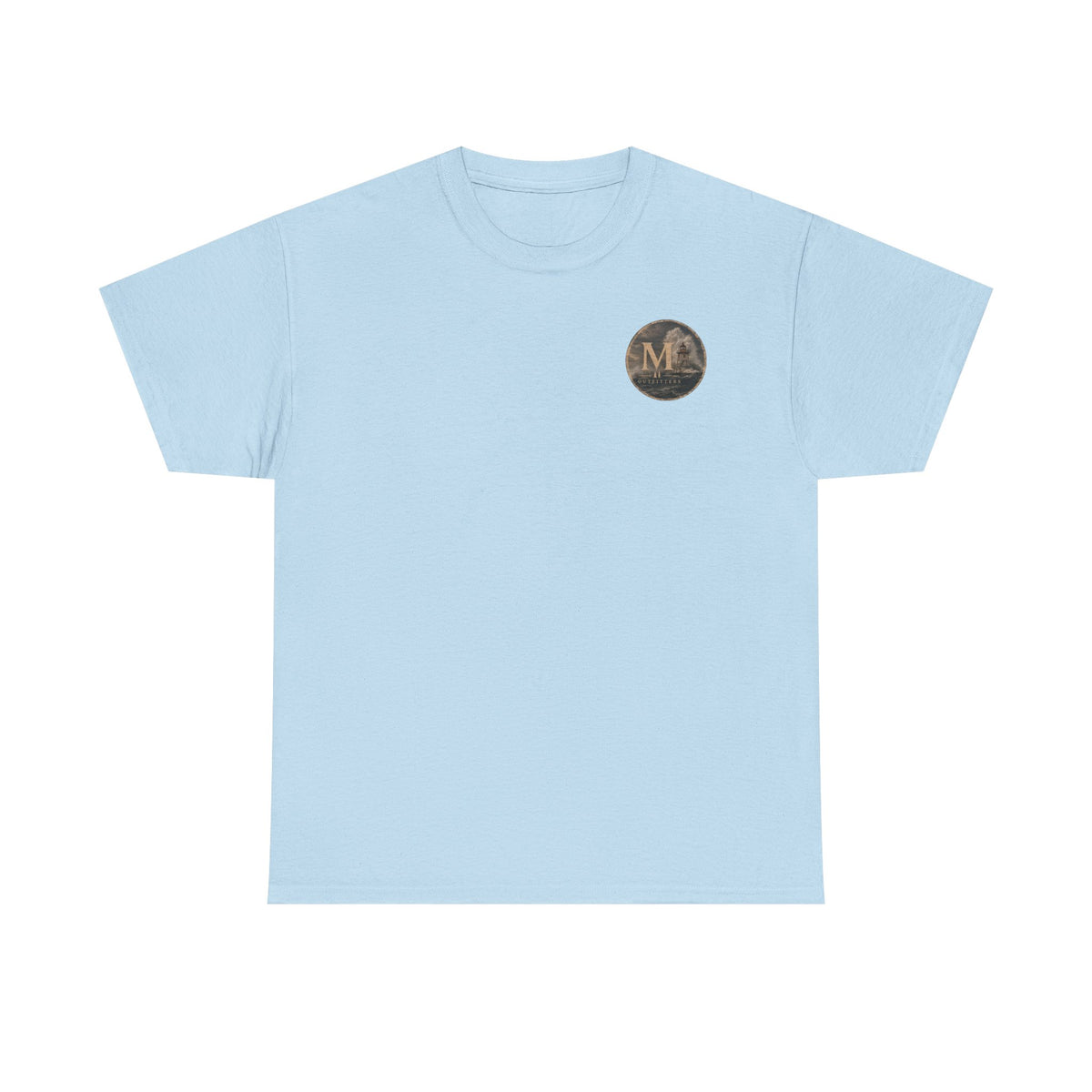 Monogram M Chest Logo Tee — Minimalist Vintage Initial T-Shirt