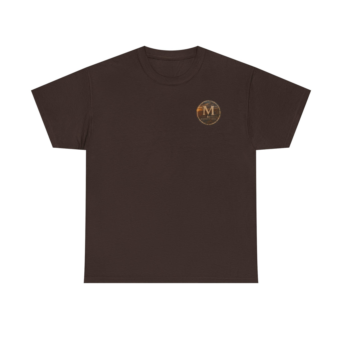 Minimal Monogram 'M' Chest Logo Tee – Classic White Cotton Shirt