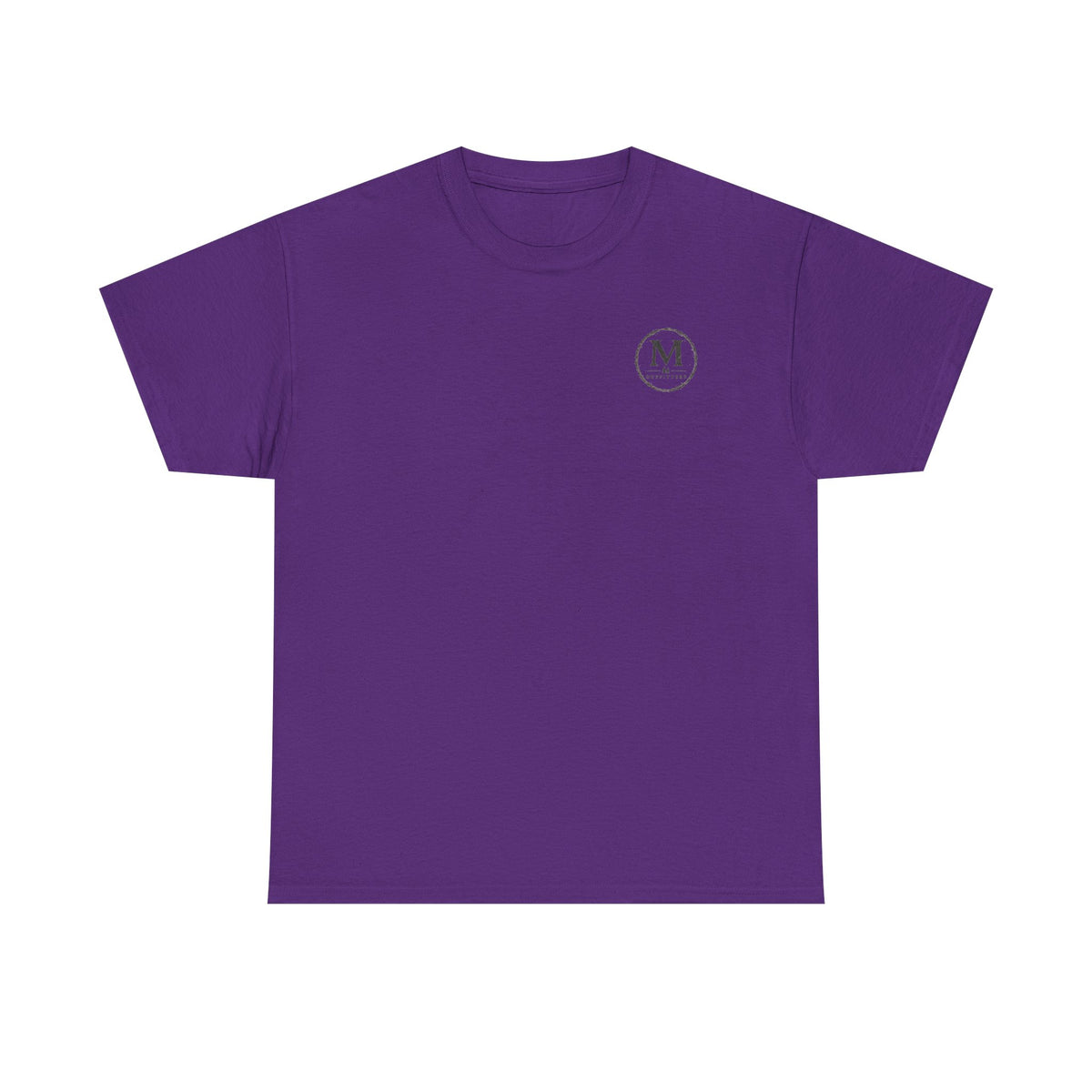 Minimalist Monogram Tee — Small Chest "M" Logo Cotton T‑Shirt