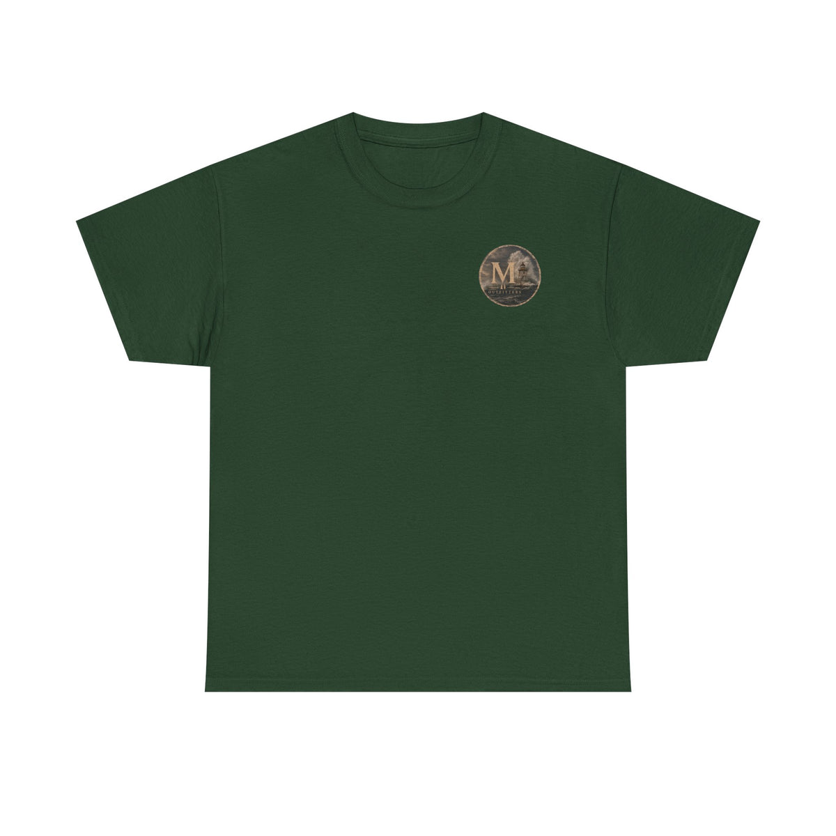 Monogram M Chest Logo Tee — Minimalist Vintage Initial T-Shirt
