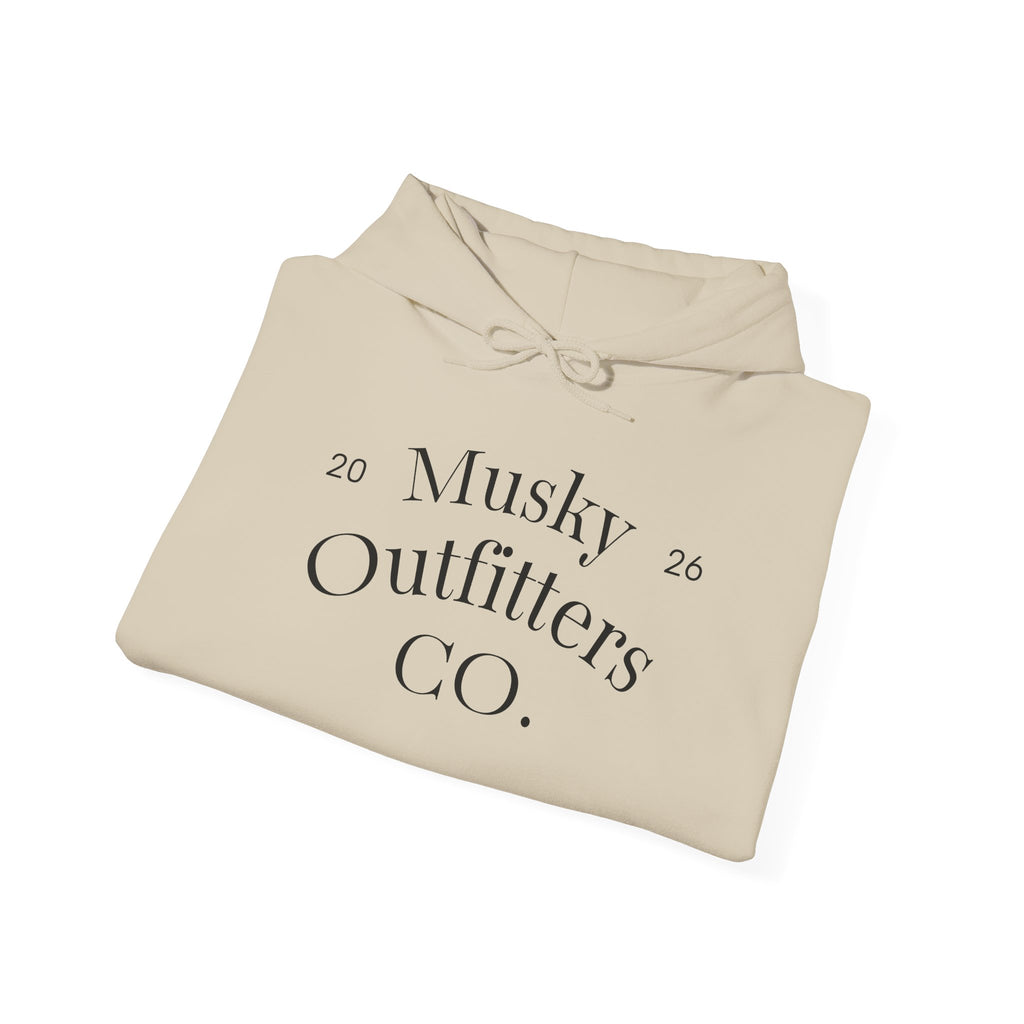 Musky Outfitters Co. Hooded Sweatshirt – Vintage Coastal Cliffs Graphic Hoodie