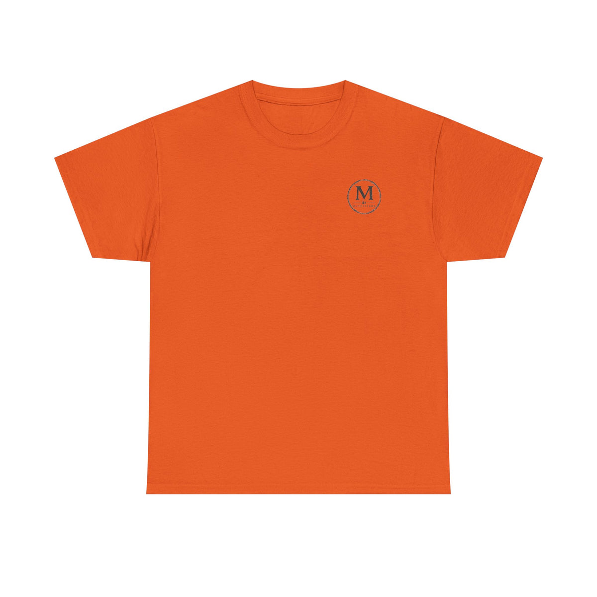 Minimalist Monogram Tee — Small Chest "M" Logo Cotton T‑Shirt
