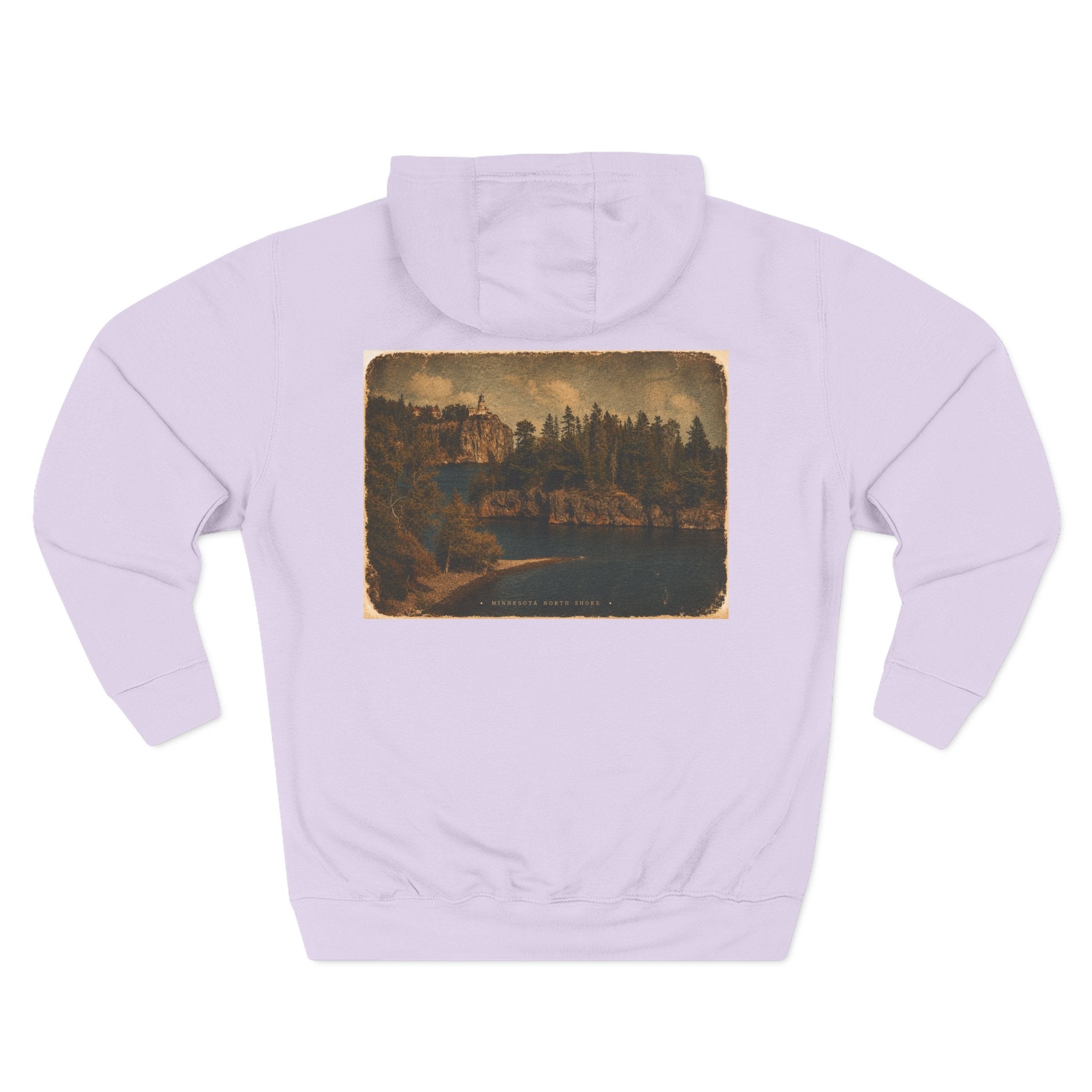 Vintage Lakeside Hoodie — Rustic Cabin Nature Graphic