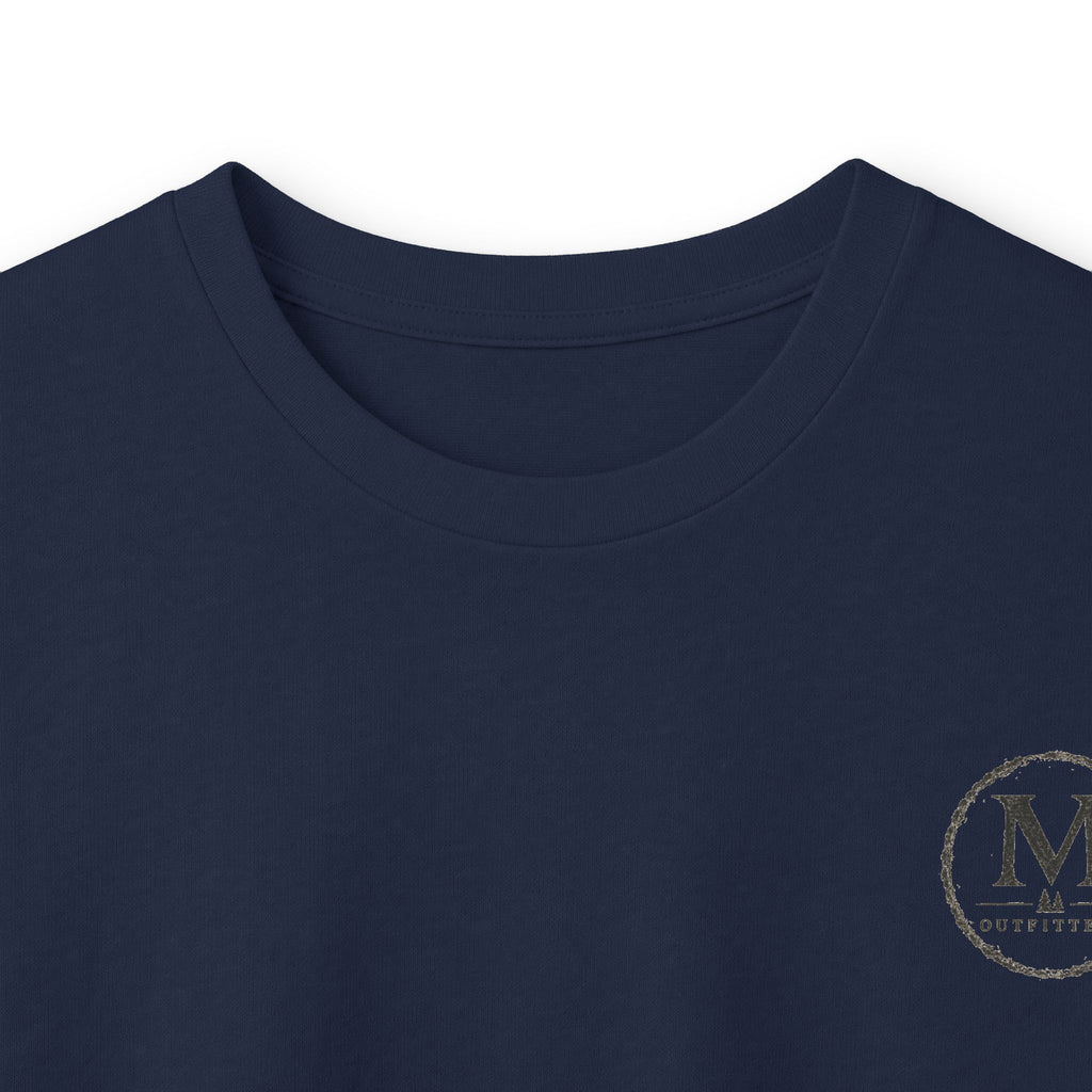 Long Sleeve Tee — Coastal Cabin Landscape Back Print