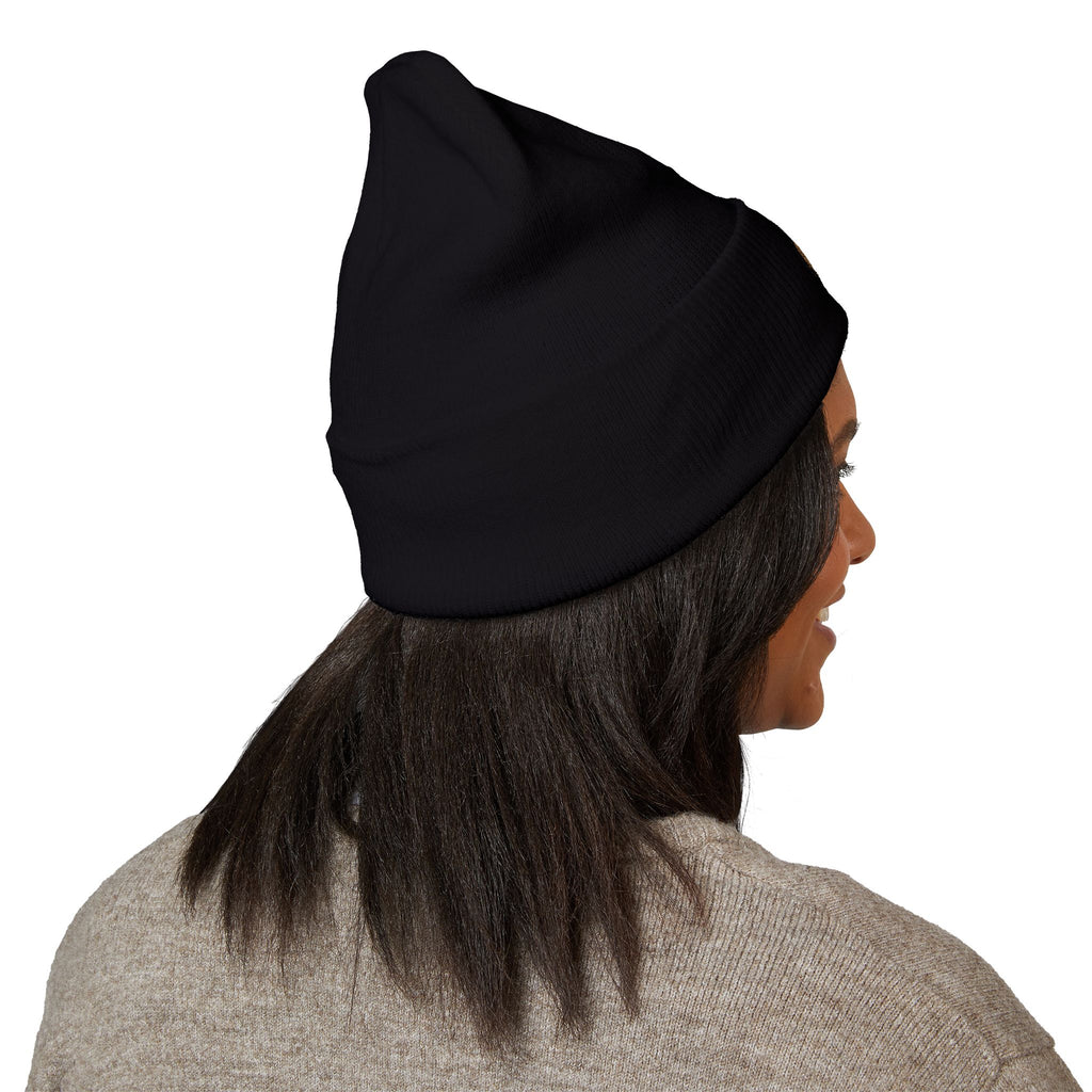 Embroidered Monogram Cuffed Beanie – Classic Knit Winter Hat