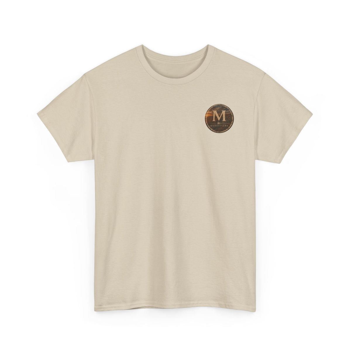 Minimal Monogram 'M' Chest Logo Tee – Classic White Cotton Shirt