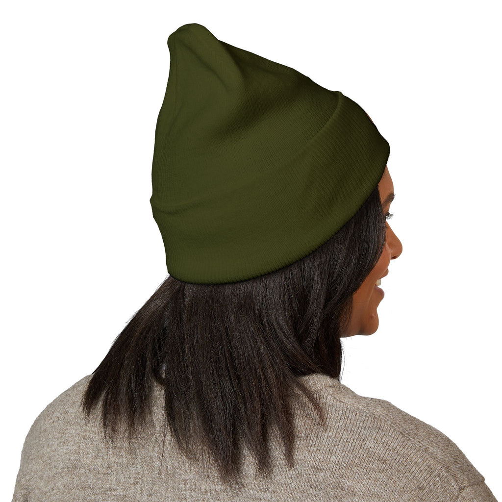 Embroidered Monogram Cuffed Beanie – Classic Knit Winter Hat