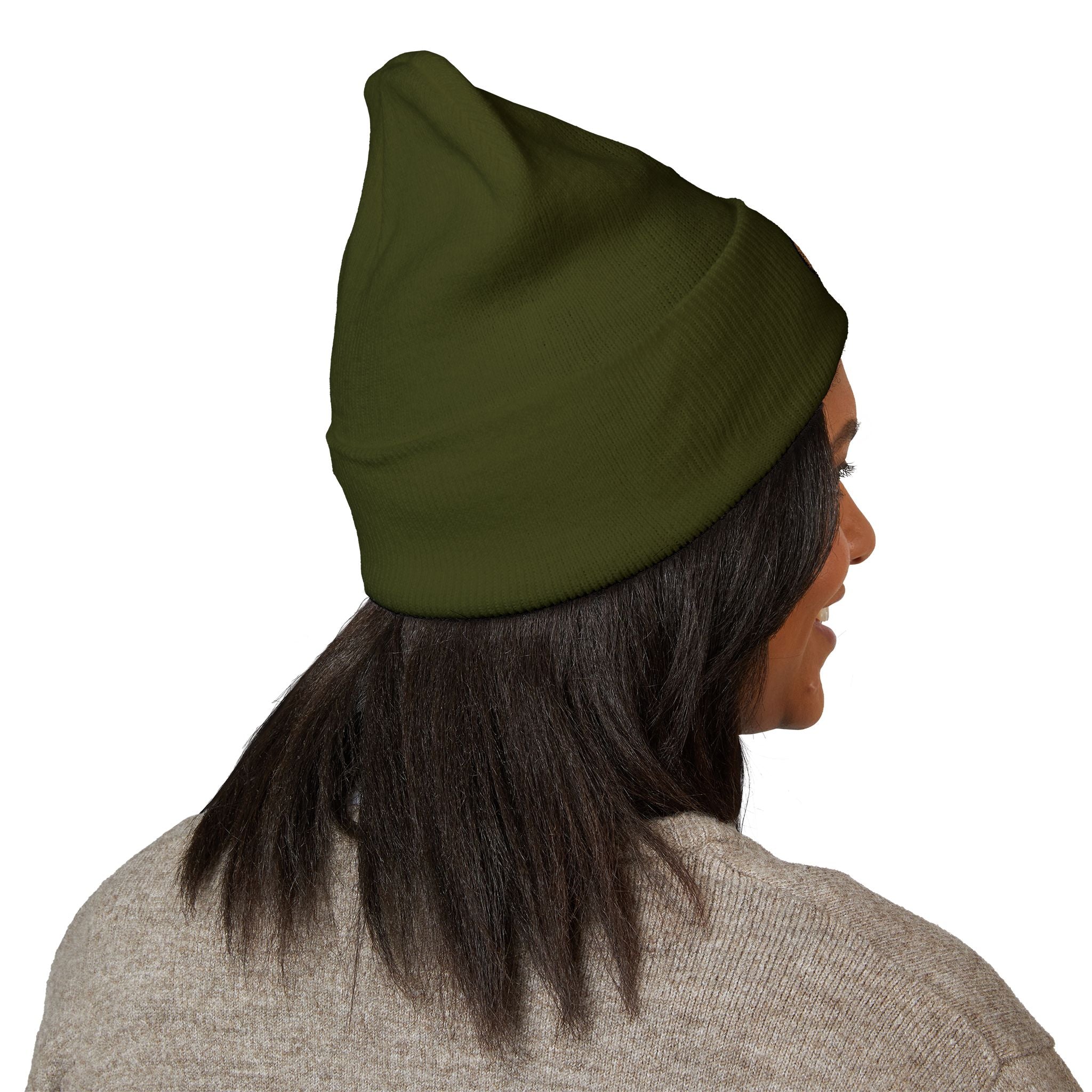 Embroidered Monogram Cuffed Beanie – Classic Knit Winter Hat