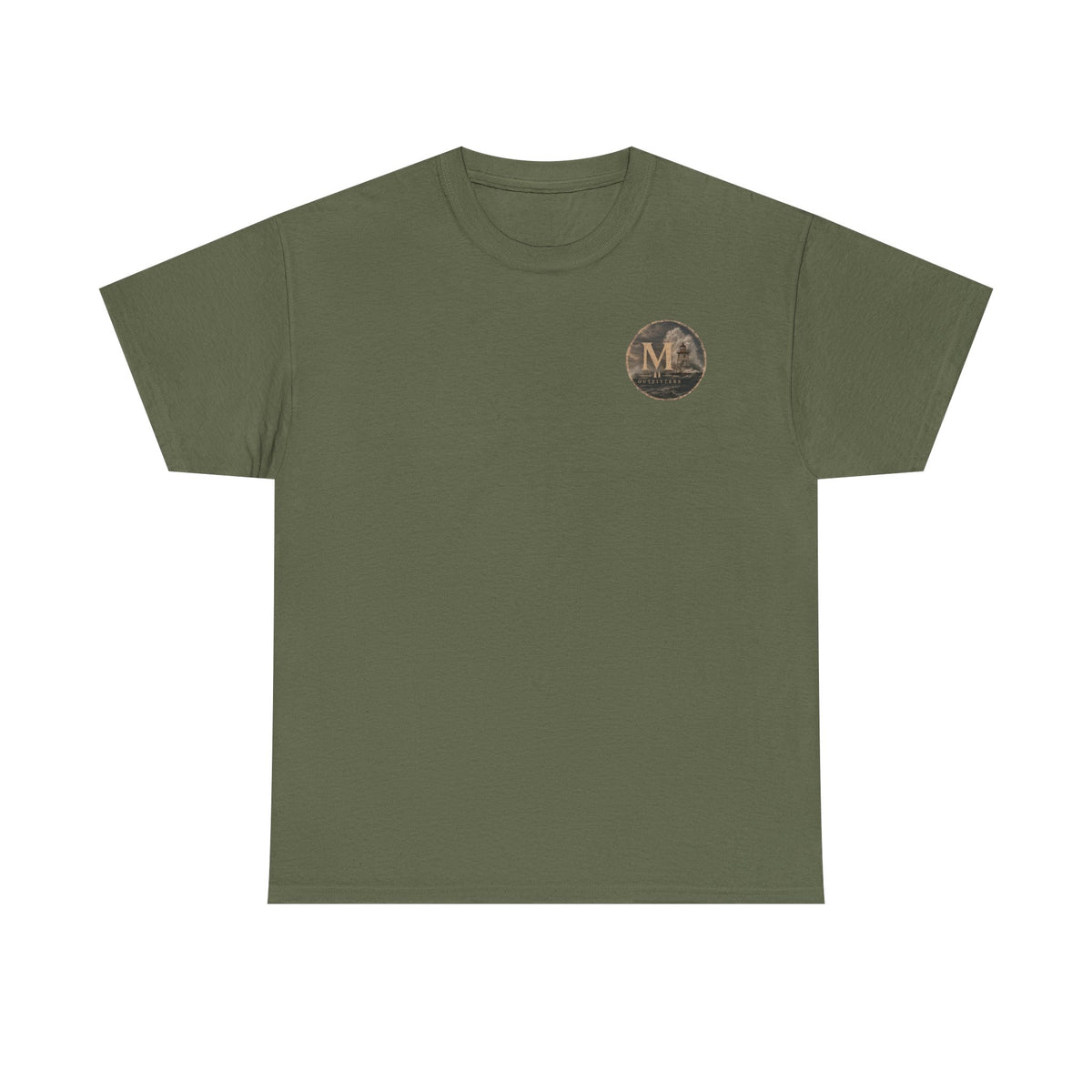 Monogram M Chest Logo Tee — Minimalist Vintage Initial T-Shirt