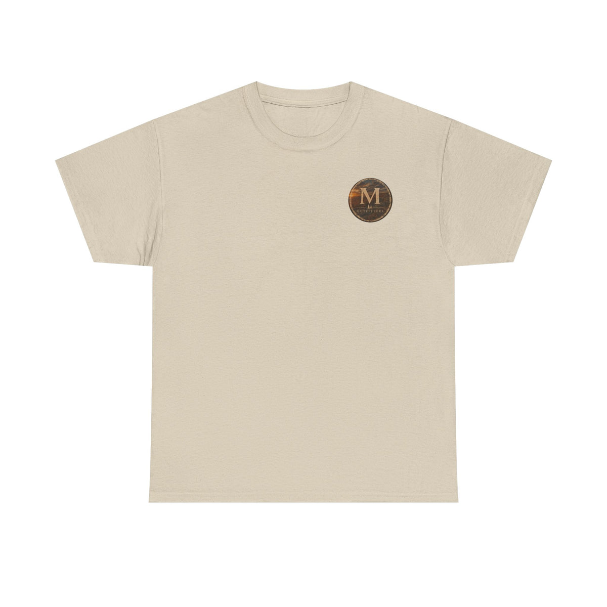 Minimal Monogram 'M' Chest Logo Tee – Classic White Cotton Shirt
