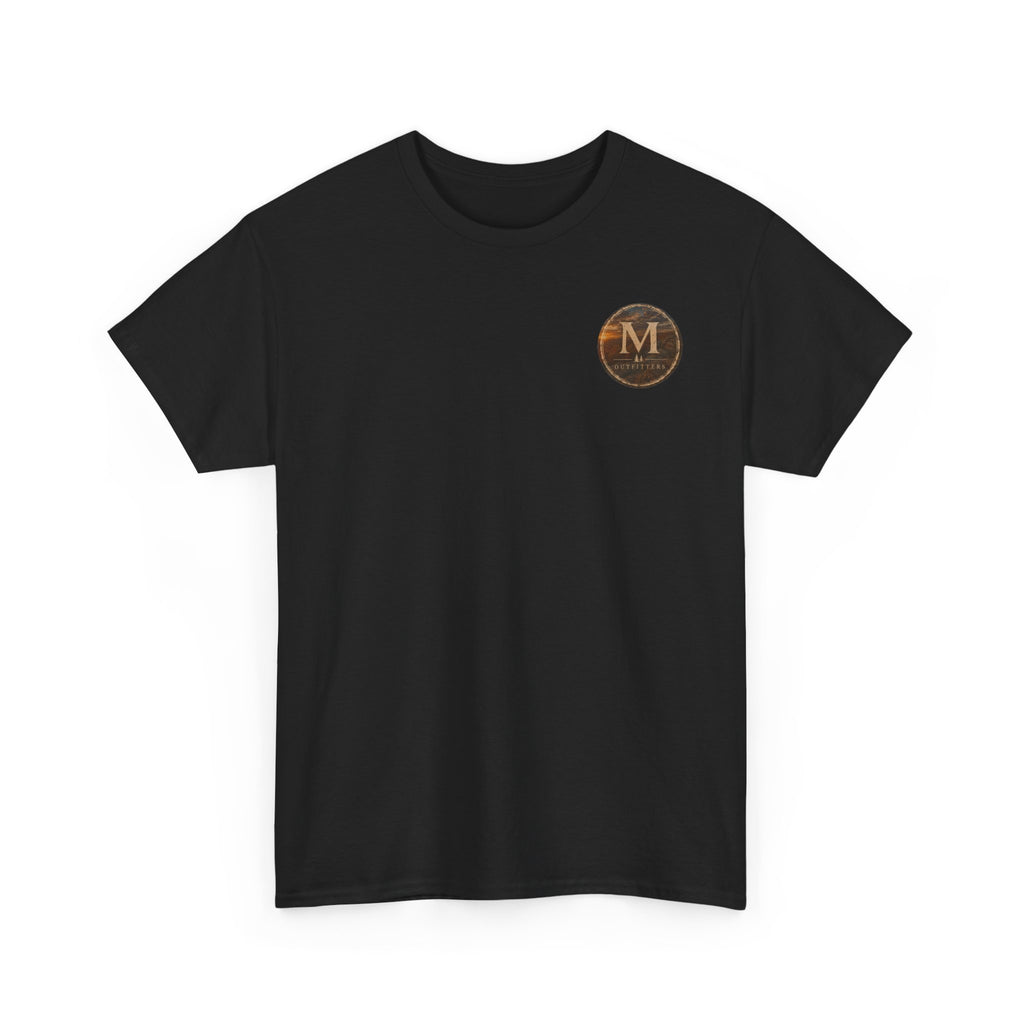 Minimal Monogram 'M' Chest Logo Tee – Classic White Cotton Shirt