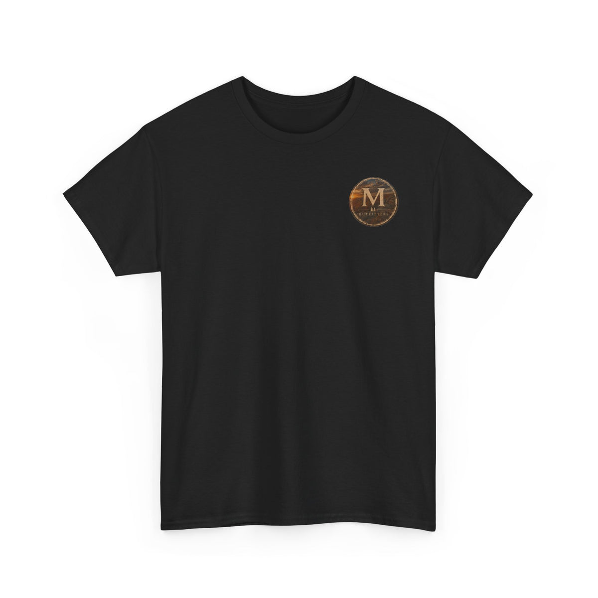 Minimal Monogram 'M' Chest Logo Tee – Classic White Cotton Shirt