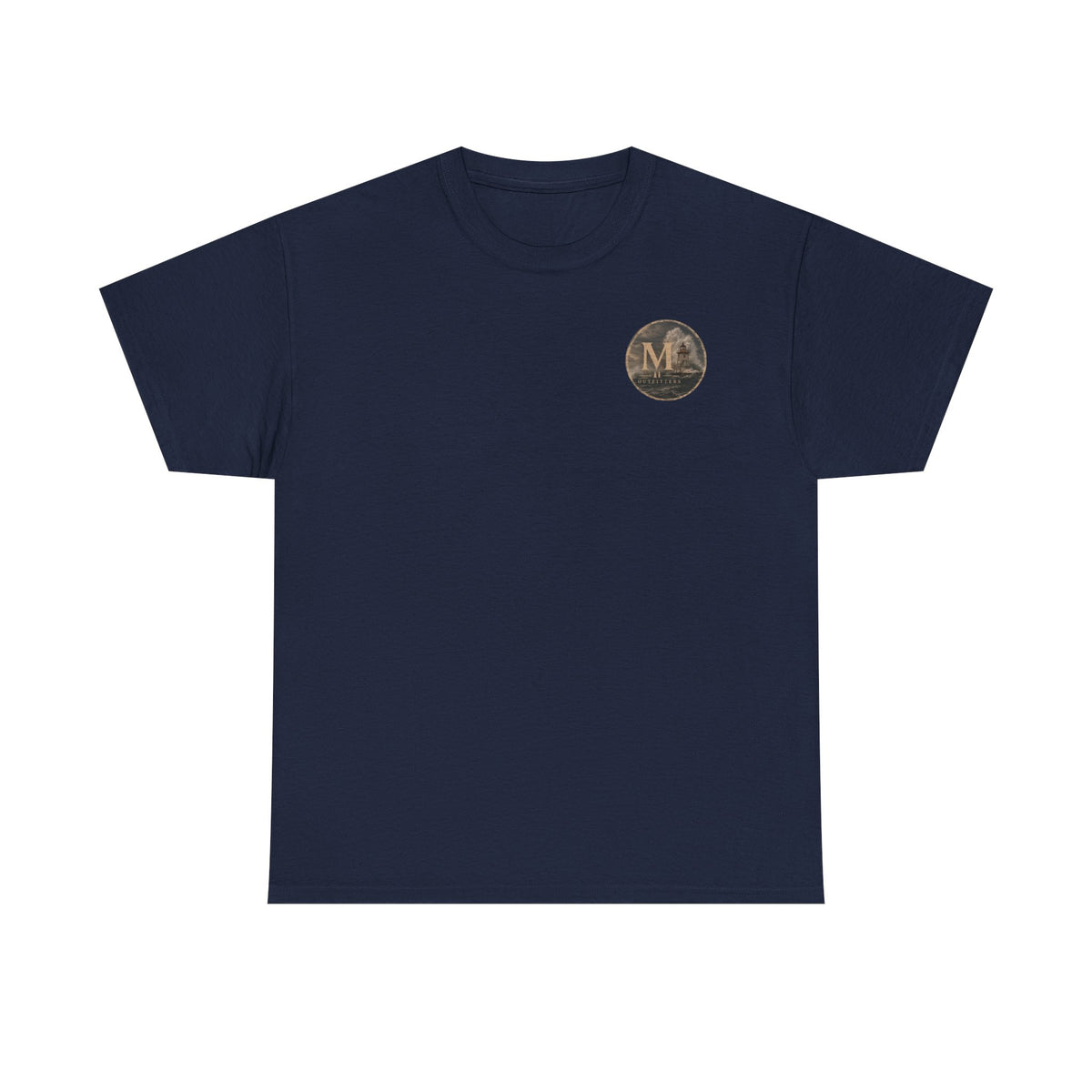 Monogram M Chest Logo Tee — Minimalist Vintage Initial T-Shirt