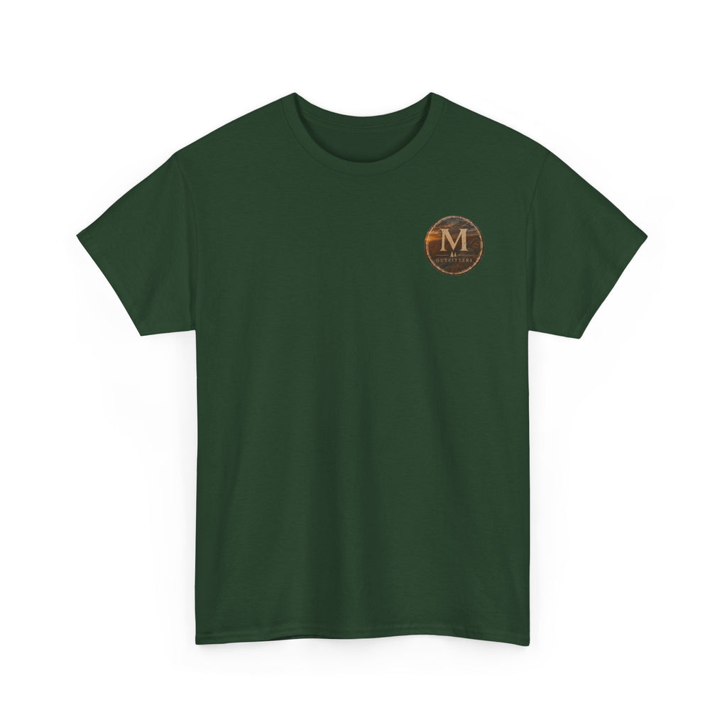 Minimal Monogram 'M' Chest Logo Tee – Classic White Cotton Shirt