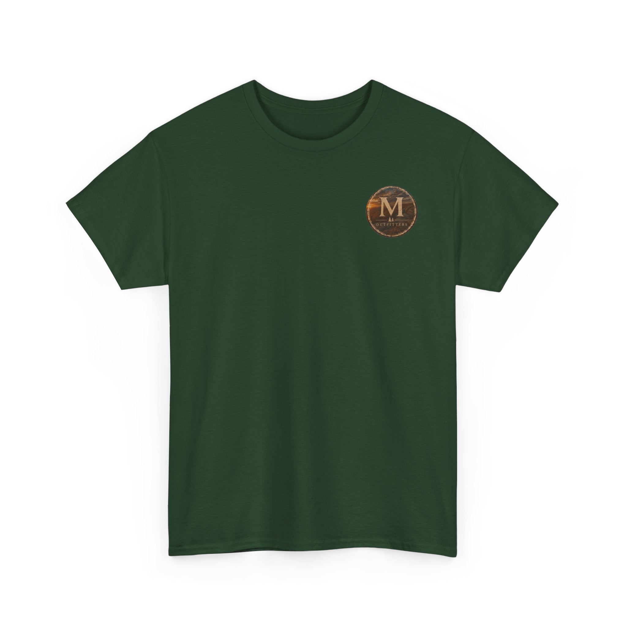 Minimal Monogram 'M' Chest Logo Tee – Classic White Cotton Shirt