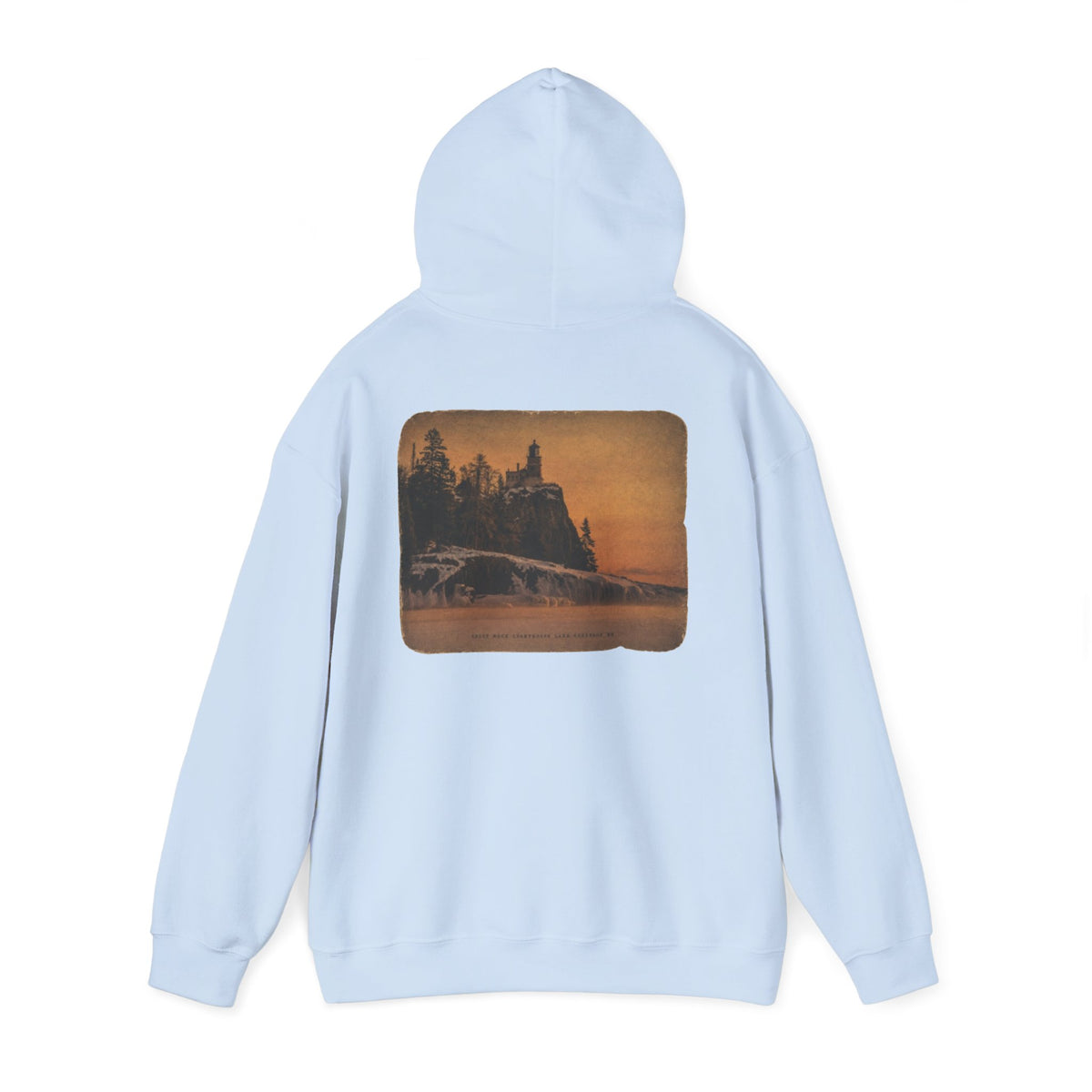 Musky Outfitters Co. Hooded Sweatshirt – Vintage Coastal Cliffs Graphic Hoodie