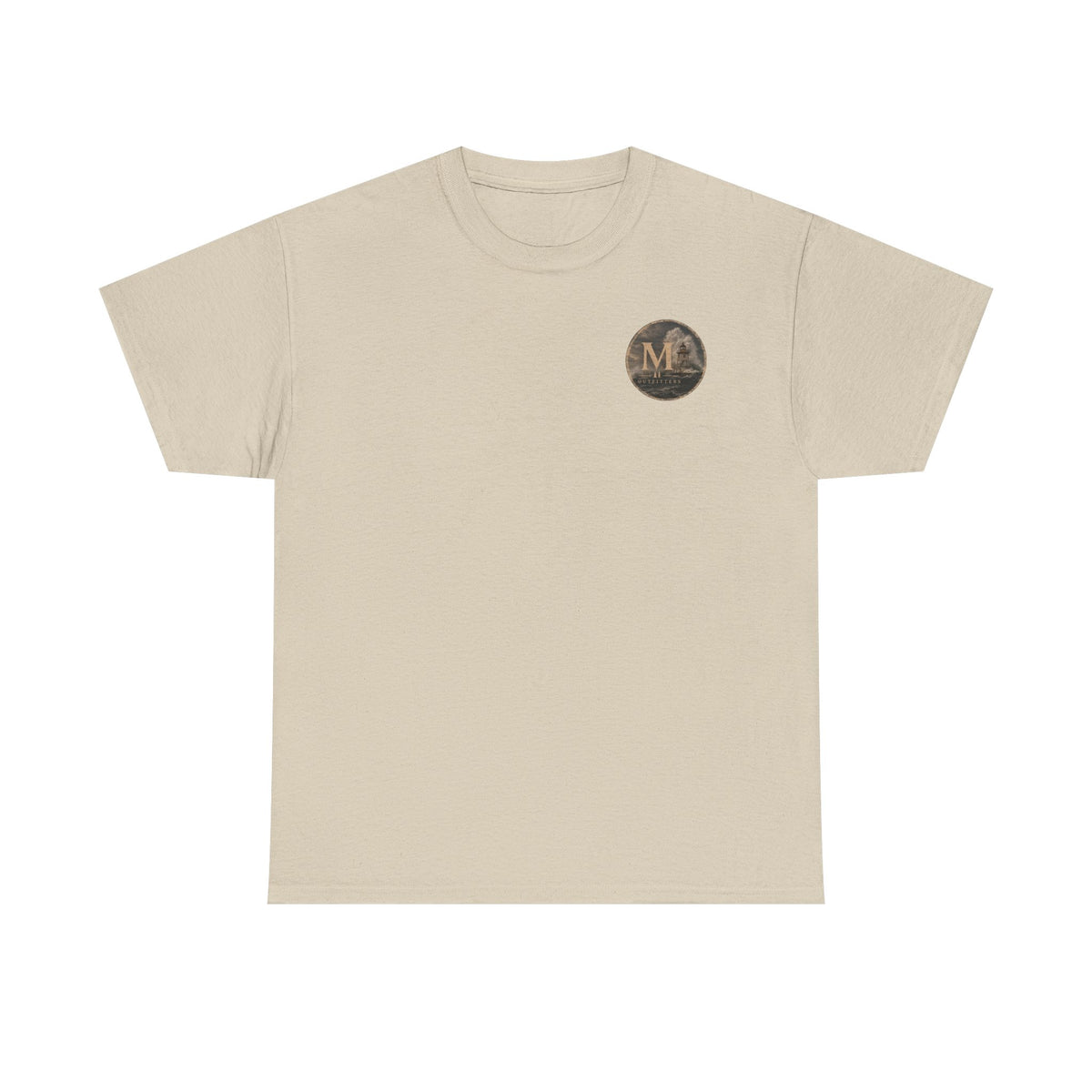 Monogram M Chest Logo Tee — Minimalist Vintage Initial T-Shirt