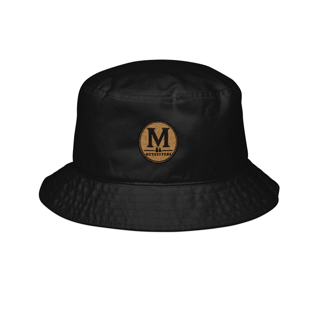 Monogram 'M' Embroidered Bucket Hat — Minimalist Personalized Sun Hat