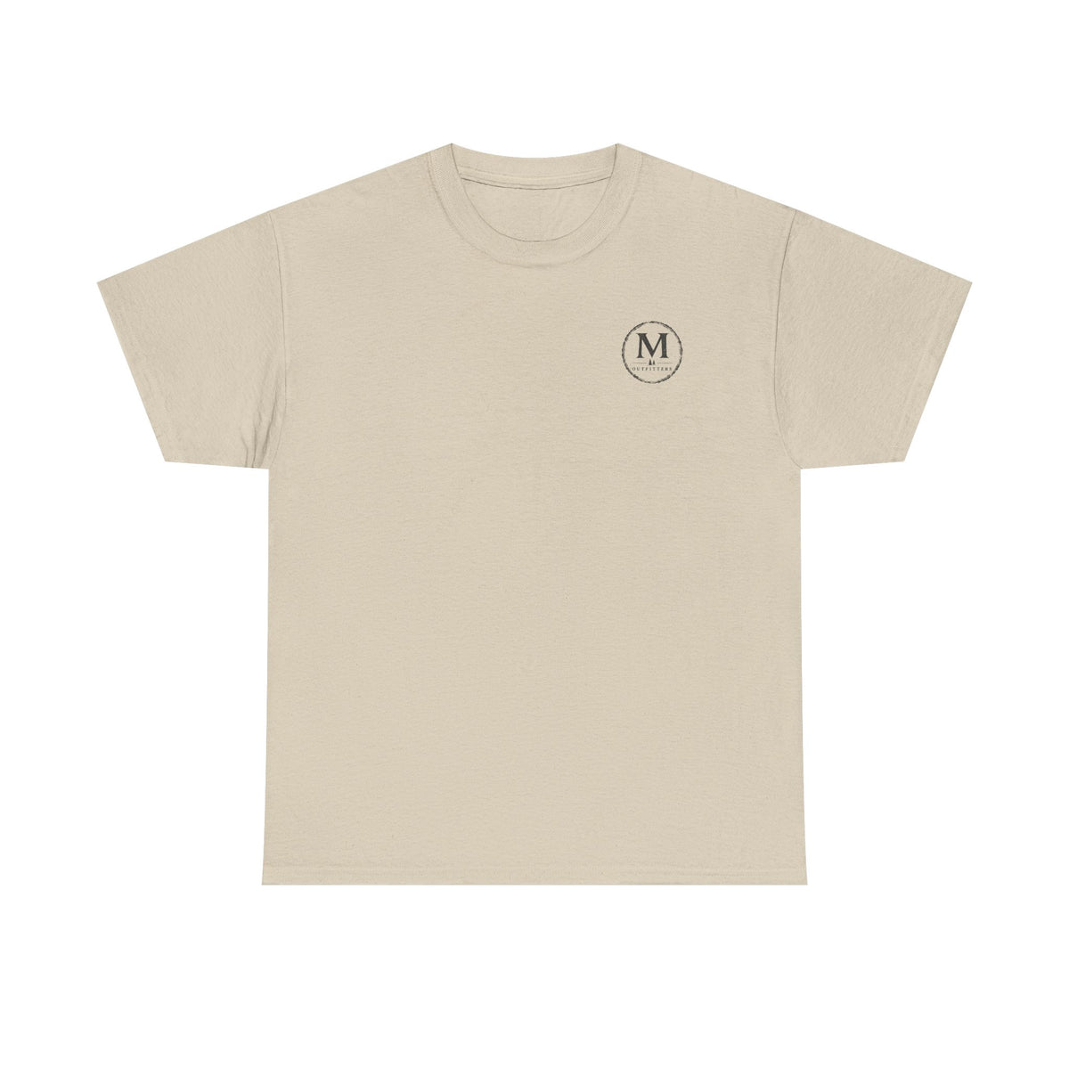 Minimalist Monogram Tee — Small Chest "M" Logo Cotton T‑Shirt