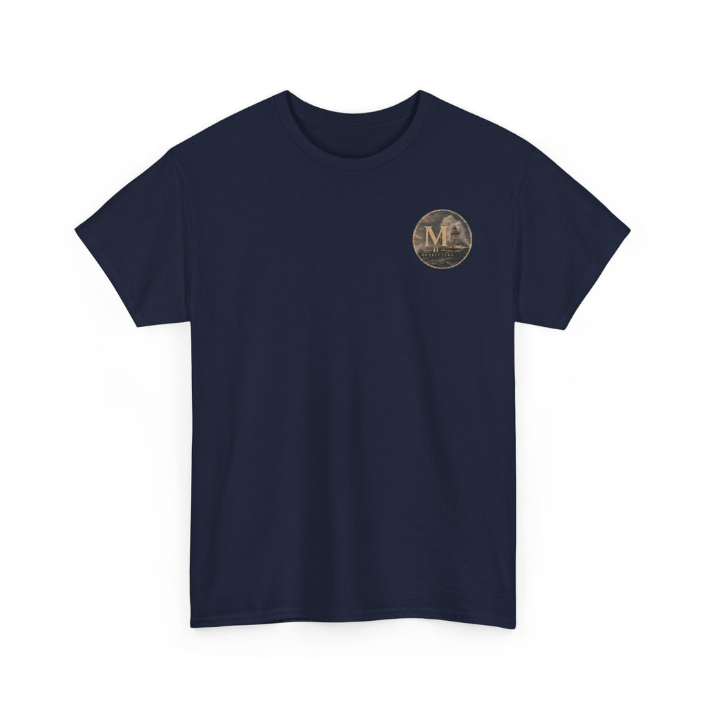 Monogram M Chest Logo Tee — Minimalist Vintage Initial T-Shirt