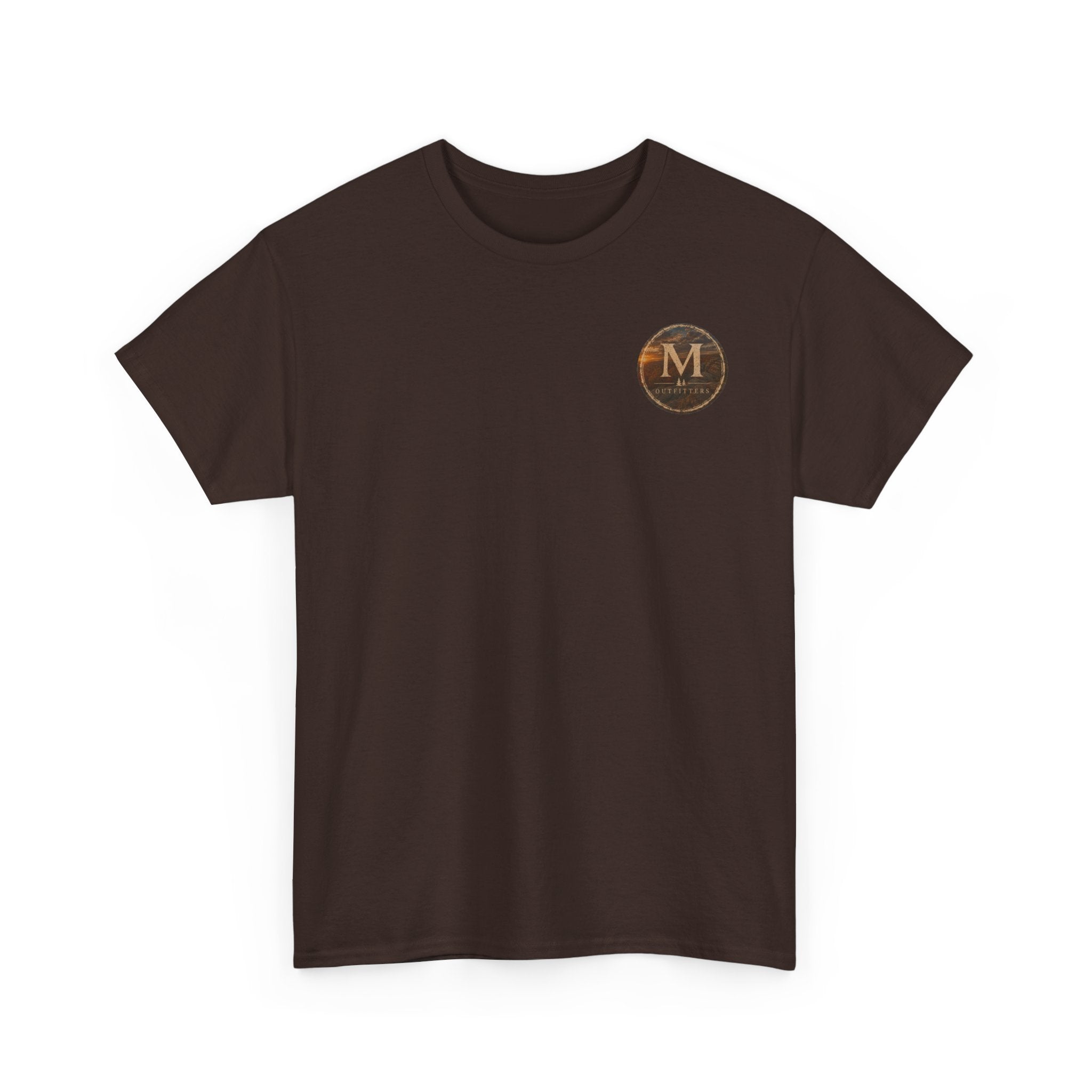 Minimal Monogram 'M' Chest Logo Tee – Classic White Cotton Shirt