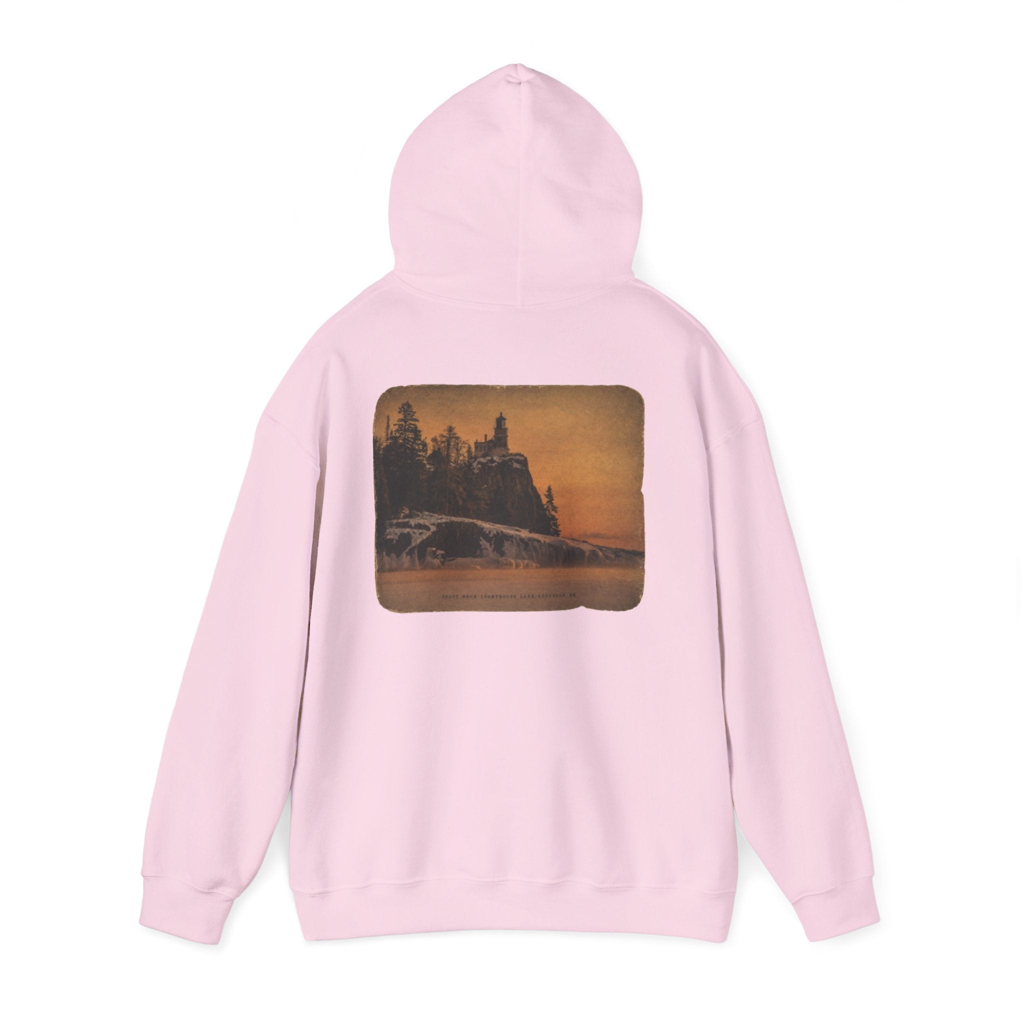Musky Outfitters Co. Hooded Sweatshirt – Vintage Coastal Cliffs Graphic Hoodie