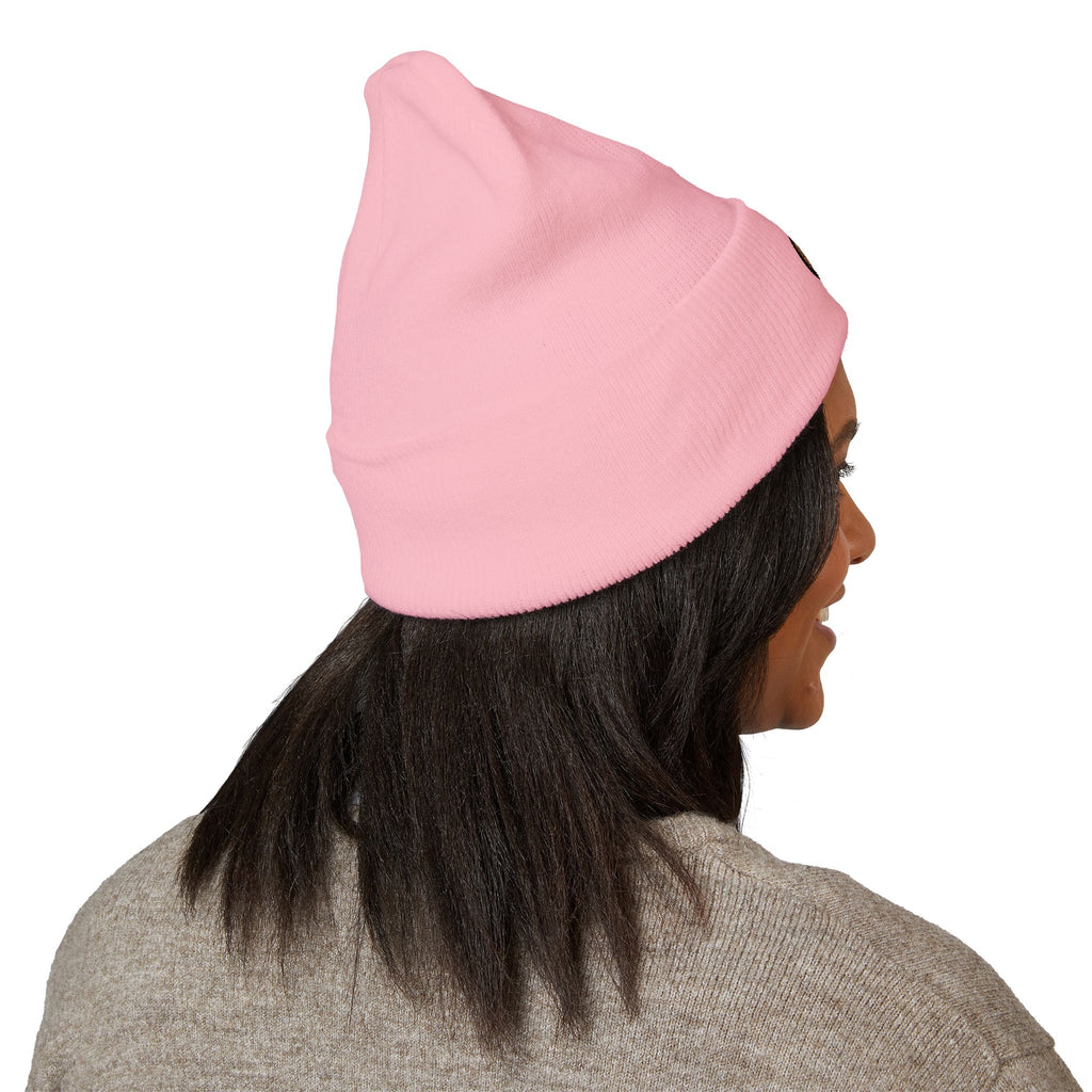 Embroidered Monogram Cuffed Beanie – Classic Knit Winter Hat